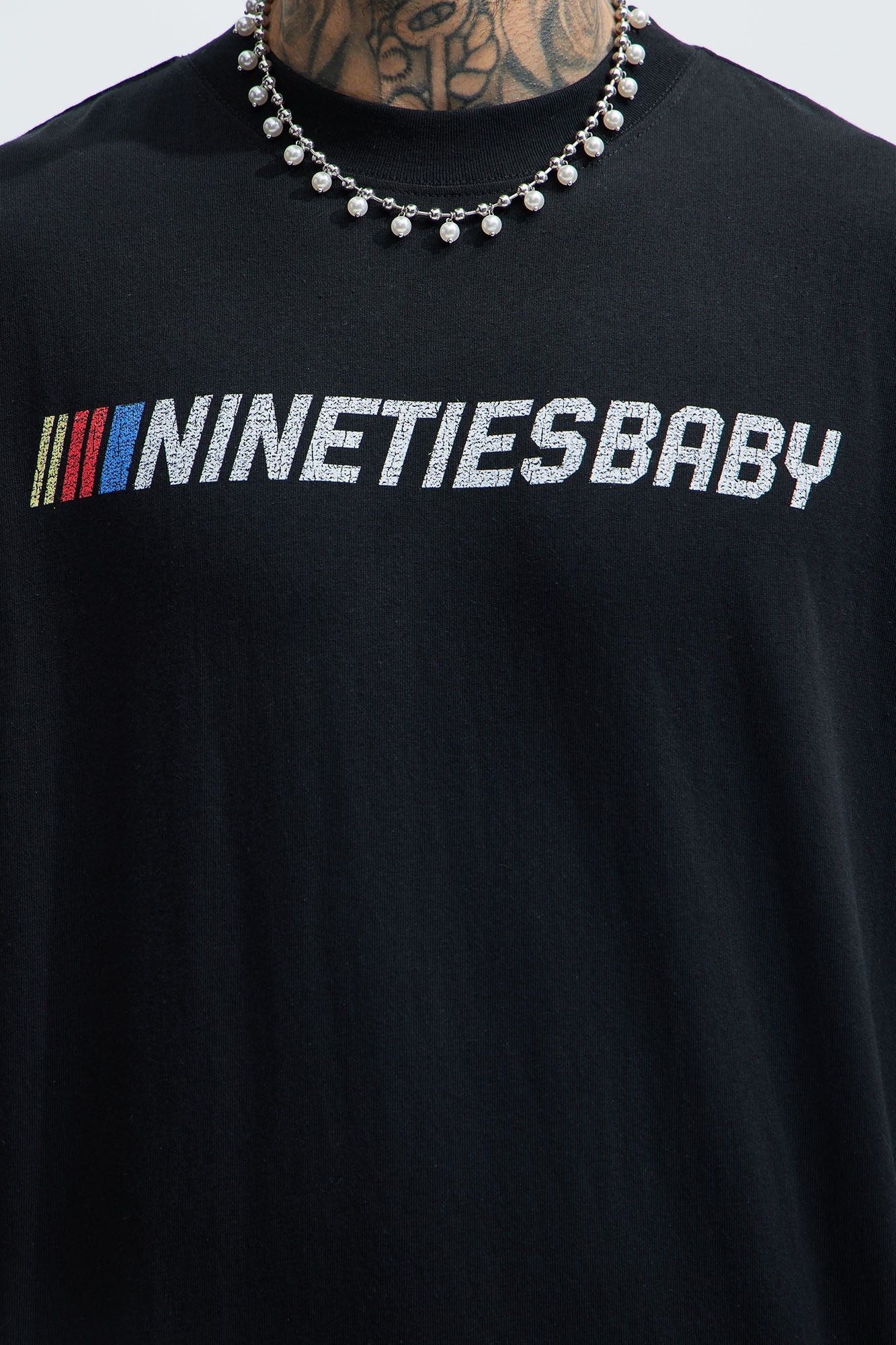 90's Till Infinity Oversized Short Sleeve Tee - Black