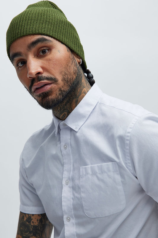 Ribbed Beanie - Olive