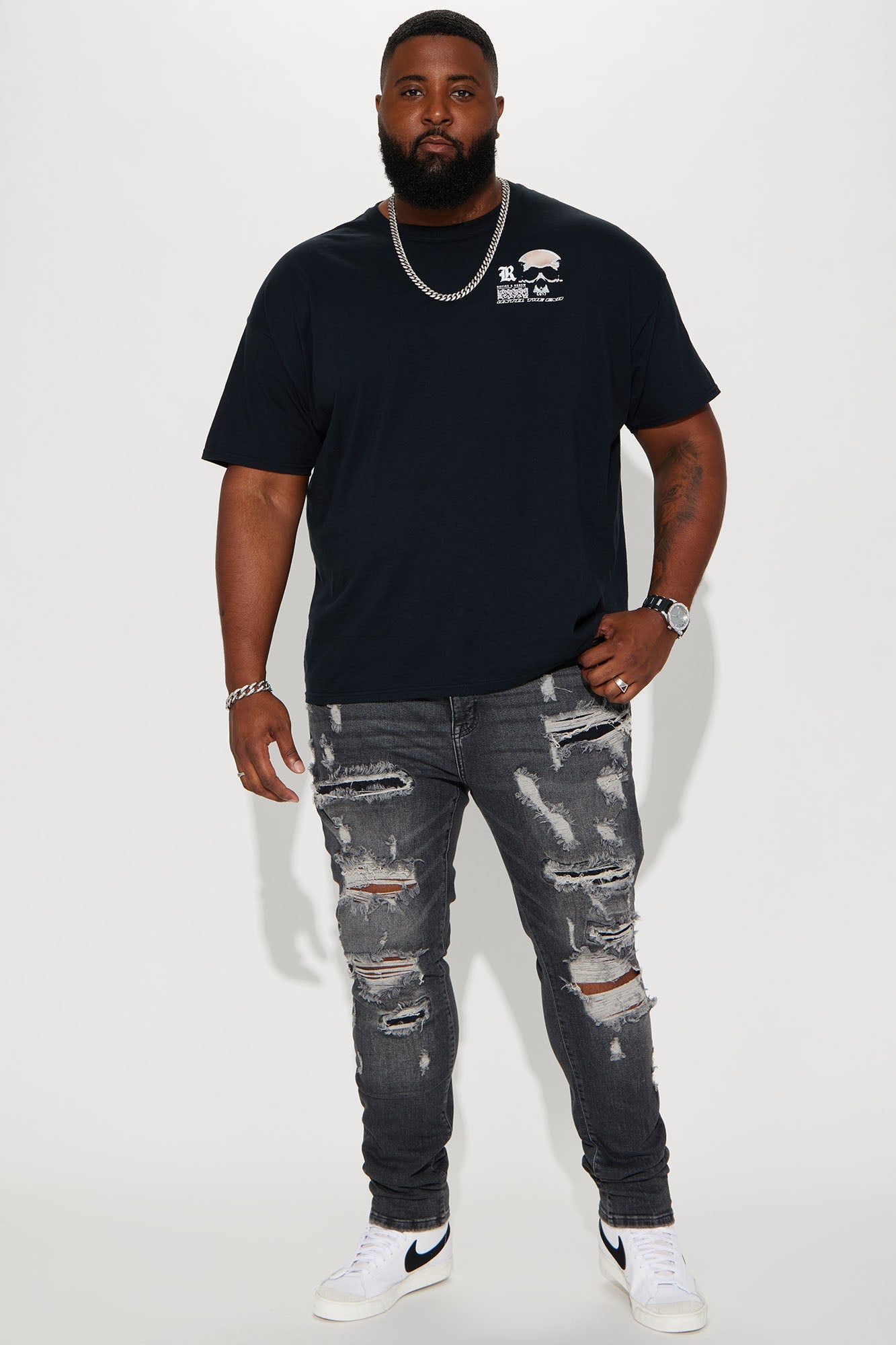 Ready To Unwind Stacked Skinny Jeans - Black Wash