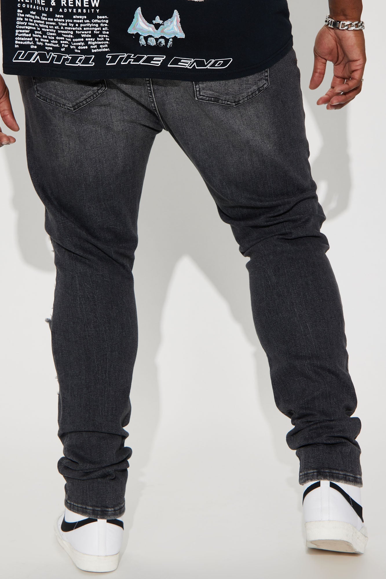 Ready To Unwind Stacked Skinny Jeans - Black Wash