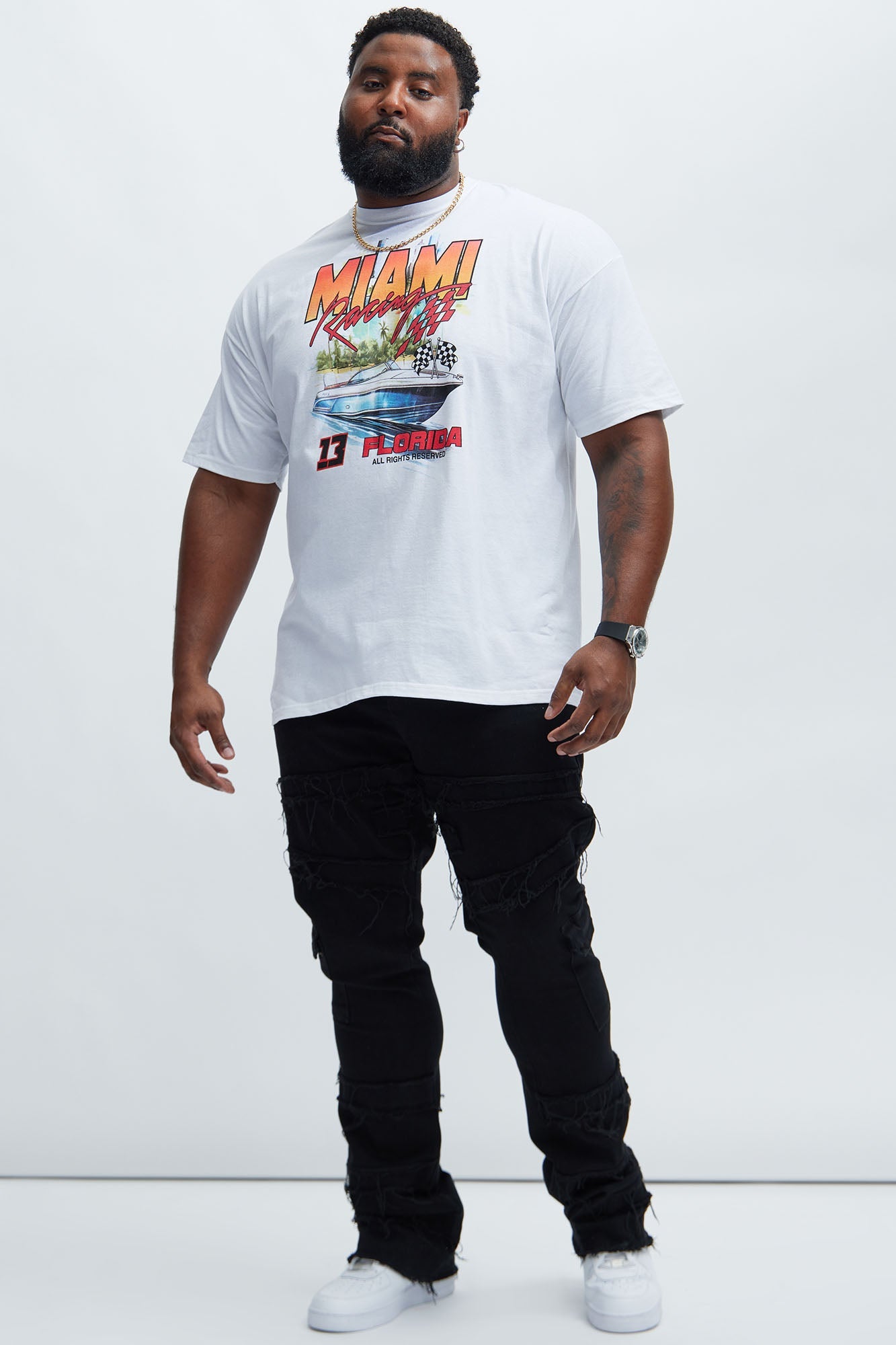 With Some Fray Skinny Flare Cargo Jeans - Black