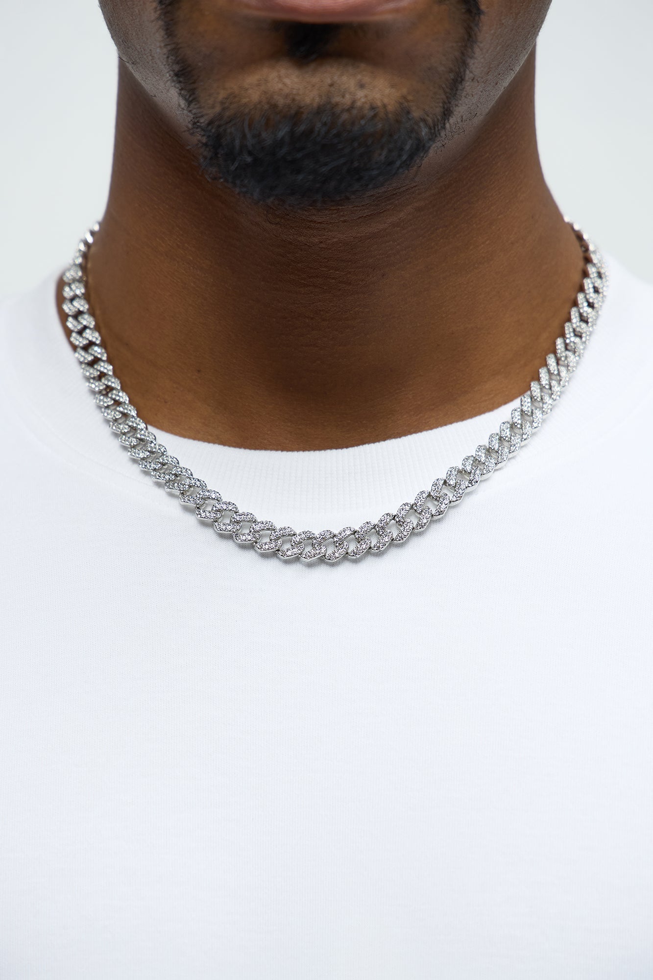 Mirage Iced Out Cuban Chain - Silver
