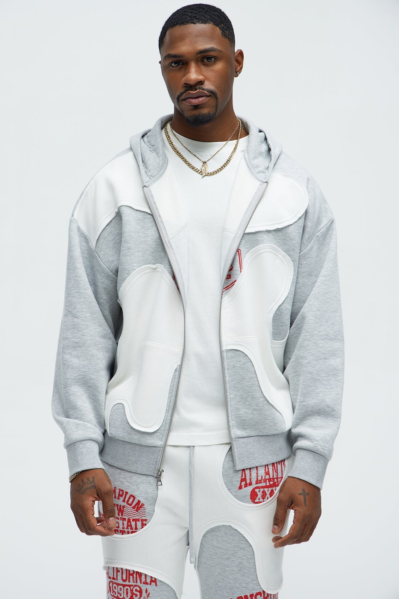 Tyson Champion Oversized Zip Hoodie - Heather/Combo