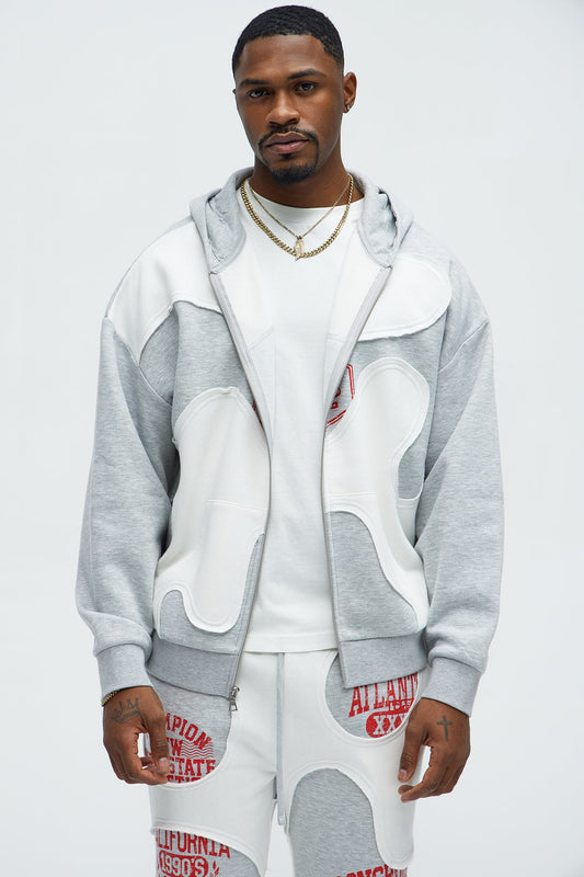 Tyson Champion Oversized Zip Hoodie - Heather/Combo