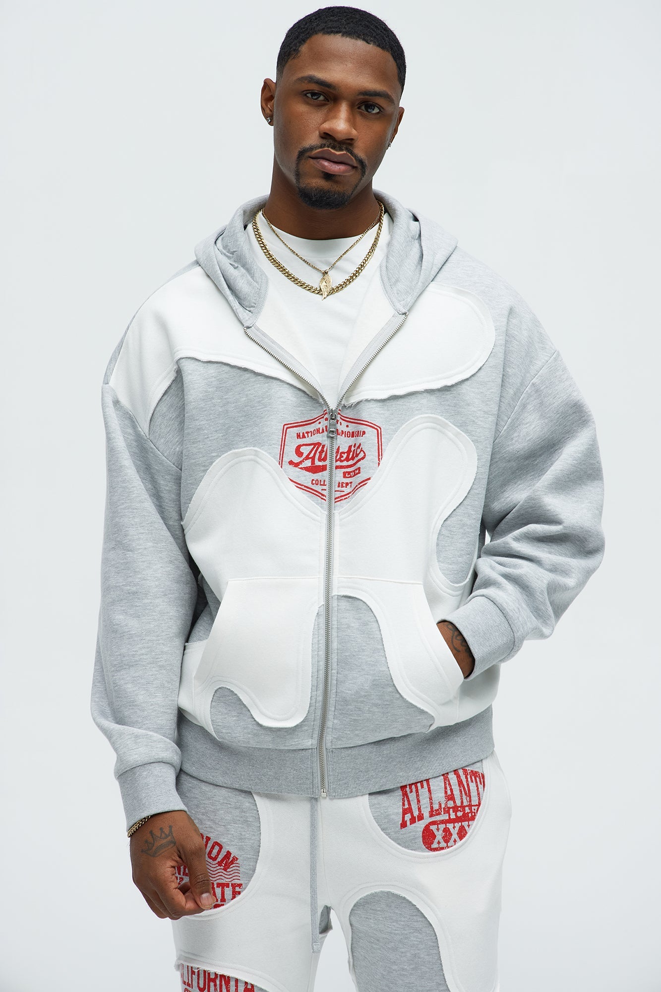 Tyson Champion Oversized Zip Hoodie - Heather/Combo