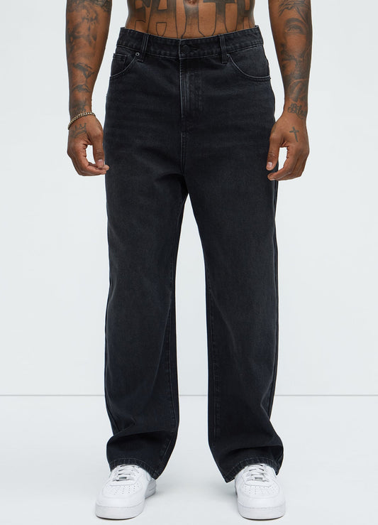 Another Good Night Baggy Jeans - Black Wash