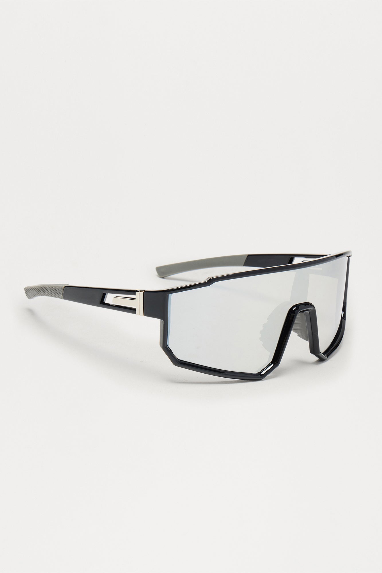 Drift Sport Shield Sunglasses - Black/Silver