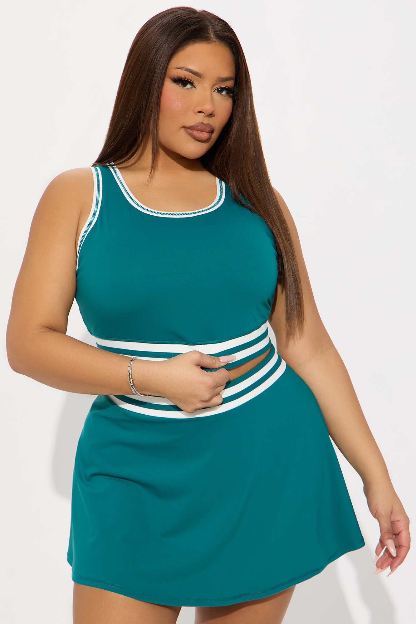 Paige Active Skirt Set - Emerald