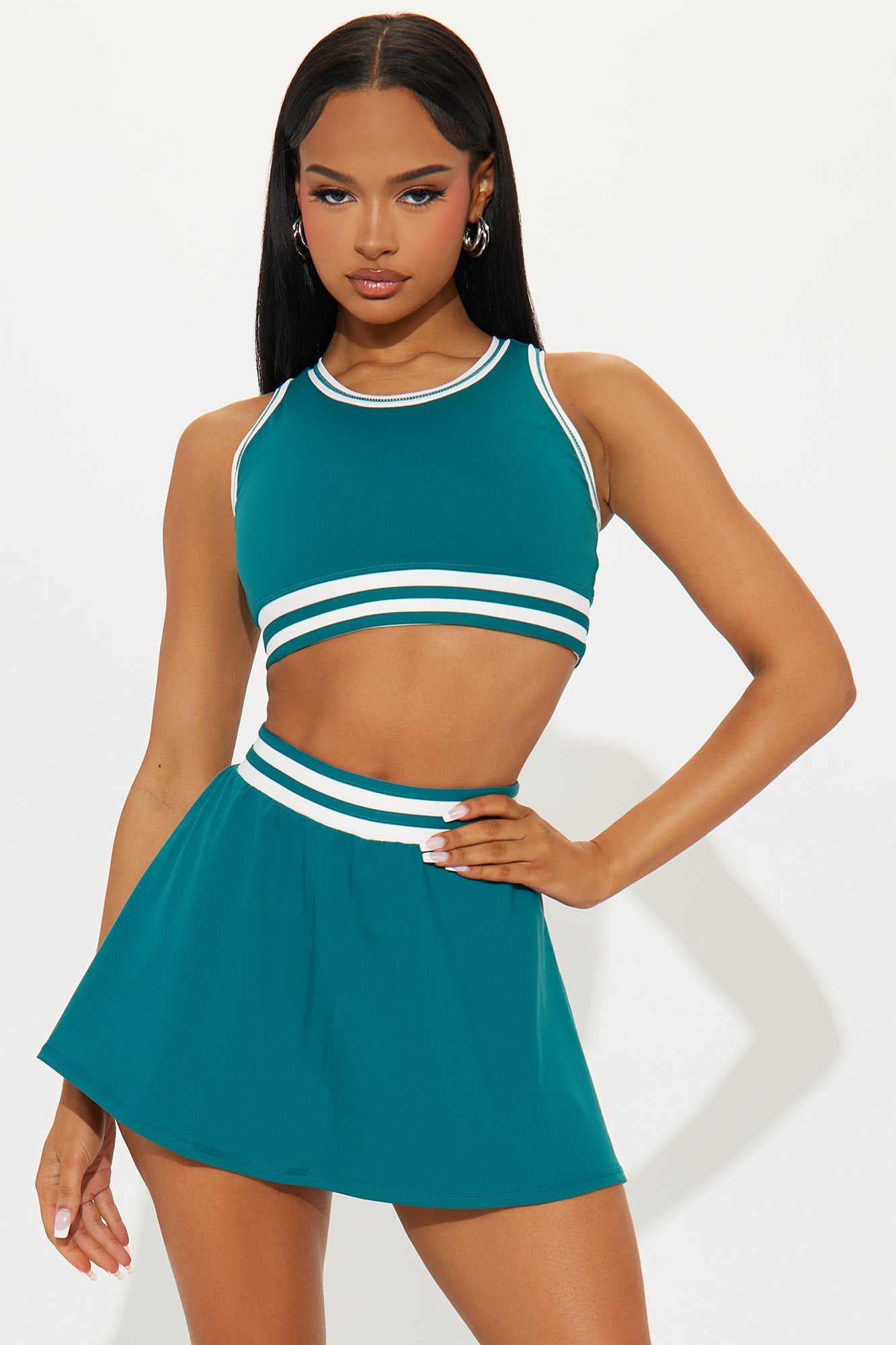 Paige Active Skirt Set - Emerald