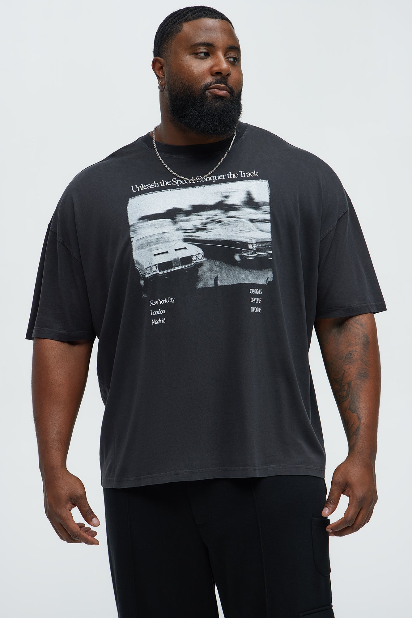 Unleash The Speed Oversized Short Sleeve Tee - Black