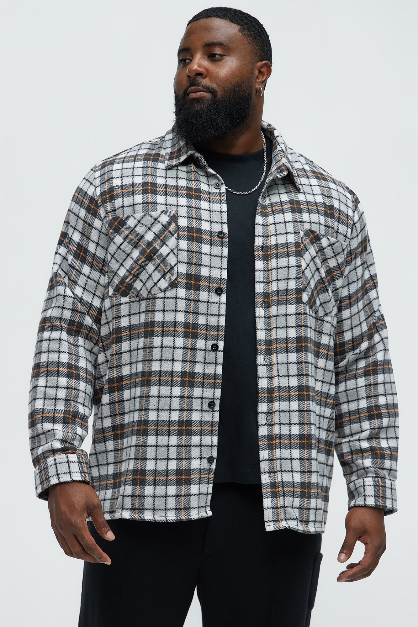 Gas Plaid Classic Flannel - Grey/combo