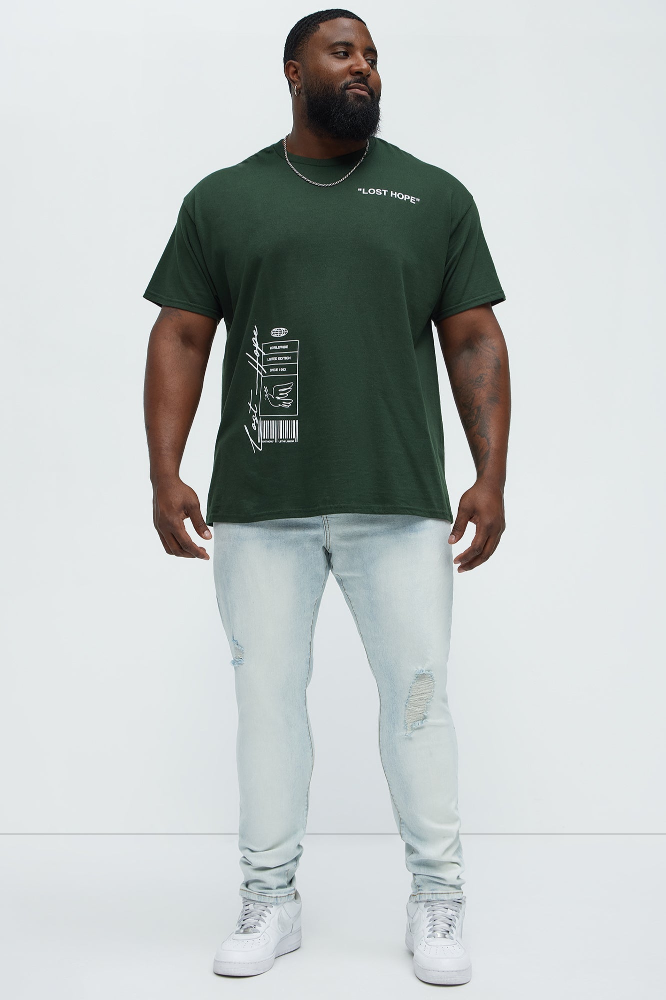 Take No L's Stacked Skinny Jeans - Light Blue Wash