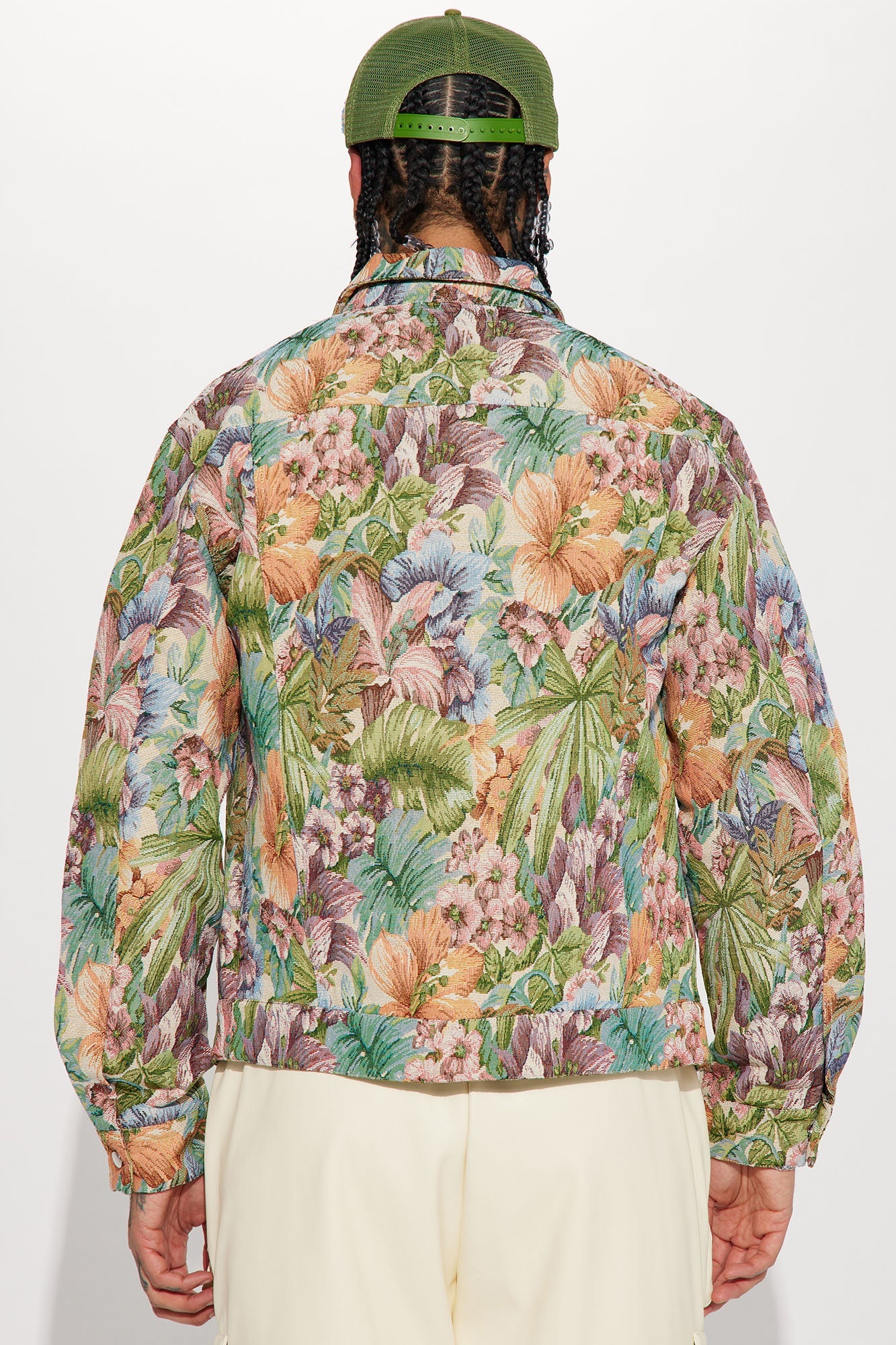 All You Need Is Tapestry Trucker Jacket - Green/combo