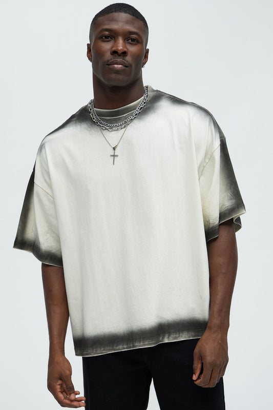 Dirty Wash Heavyweight Boxy Tee - Off White