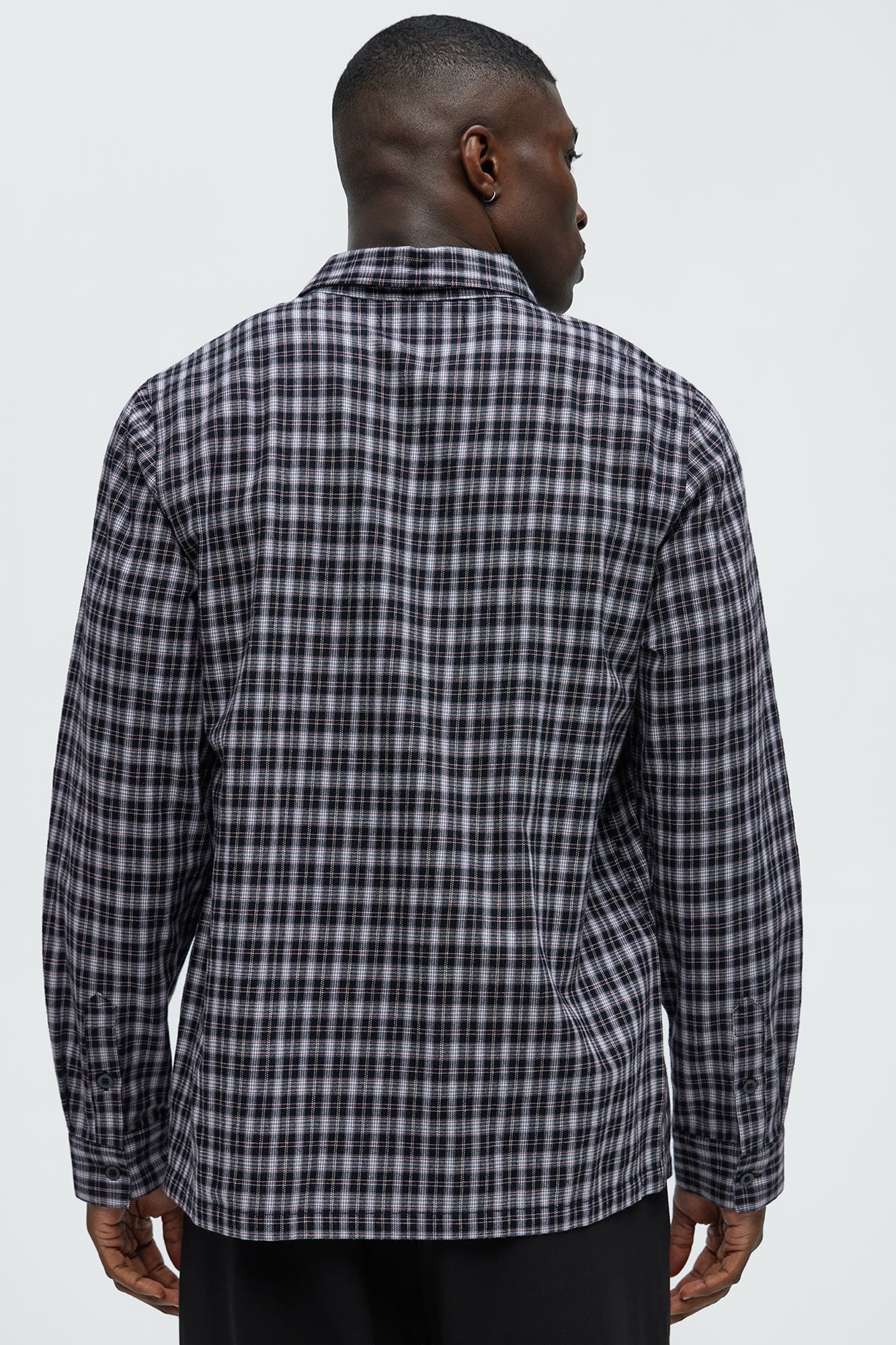 Carson Plaid Classic Long Sleeve Button Up - Black/combo
