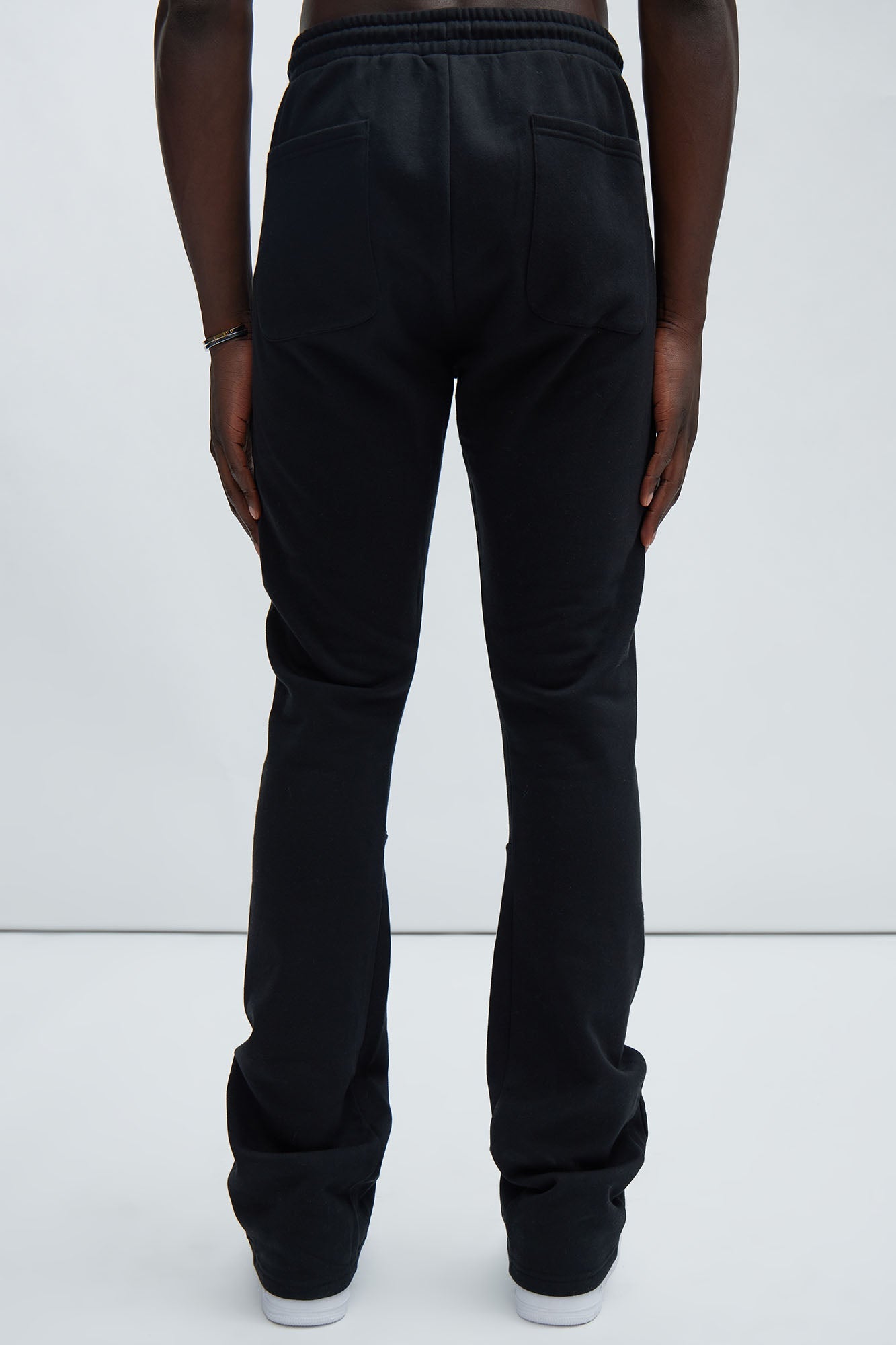 Thy Will Chrome Flare Sweatpant - Black