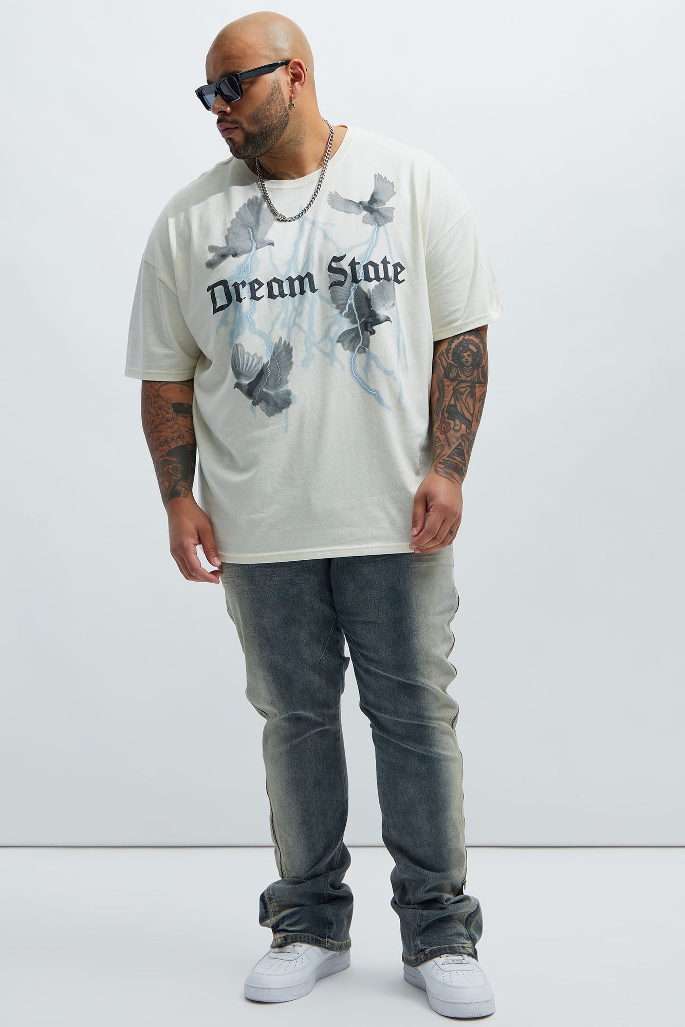 Dream State Oversized Short Sleeve Tee - White