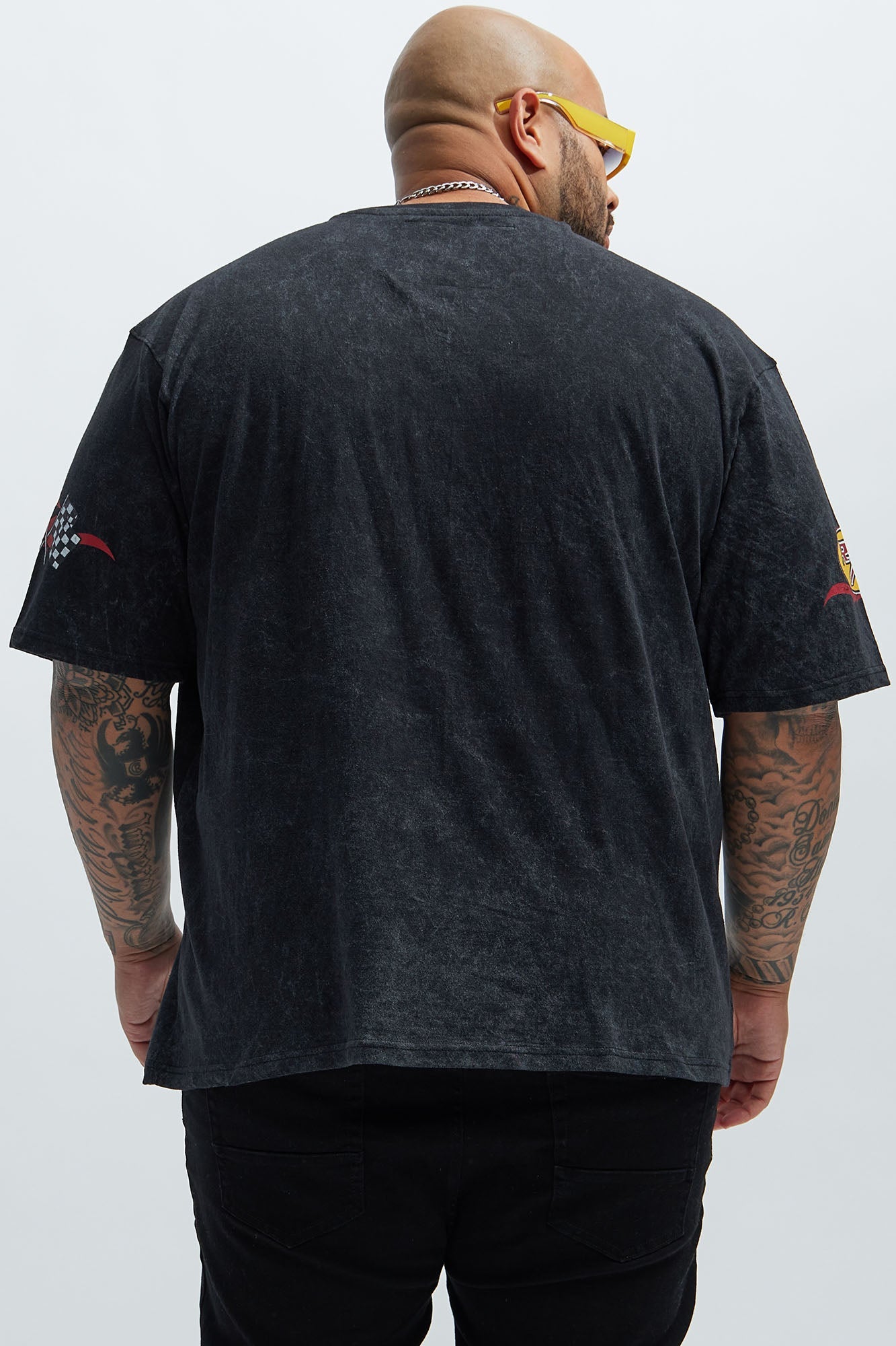 Dodge Hellcat Vintage Oversized Short Sleeve Tee - Grey