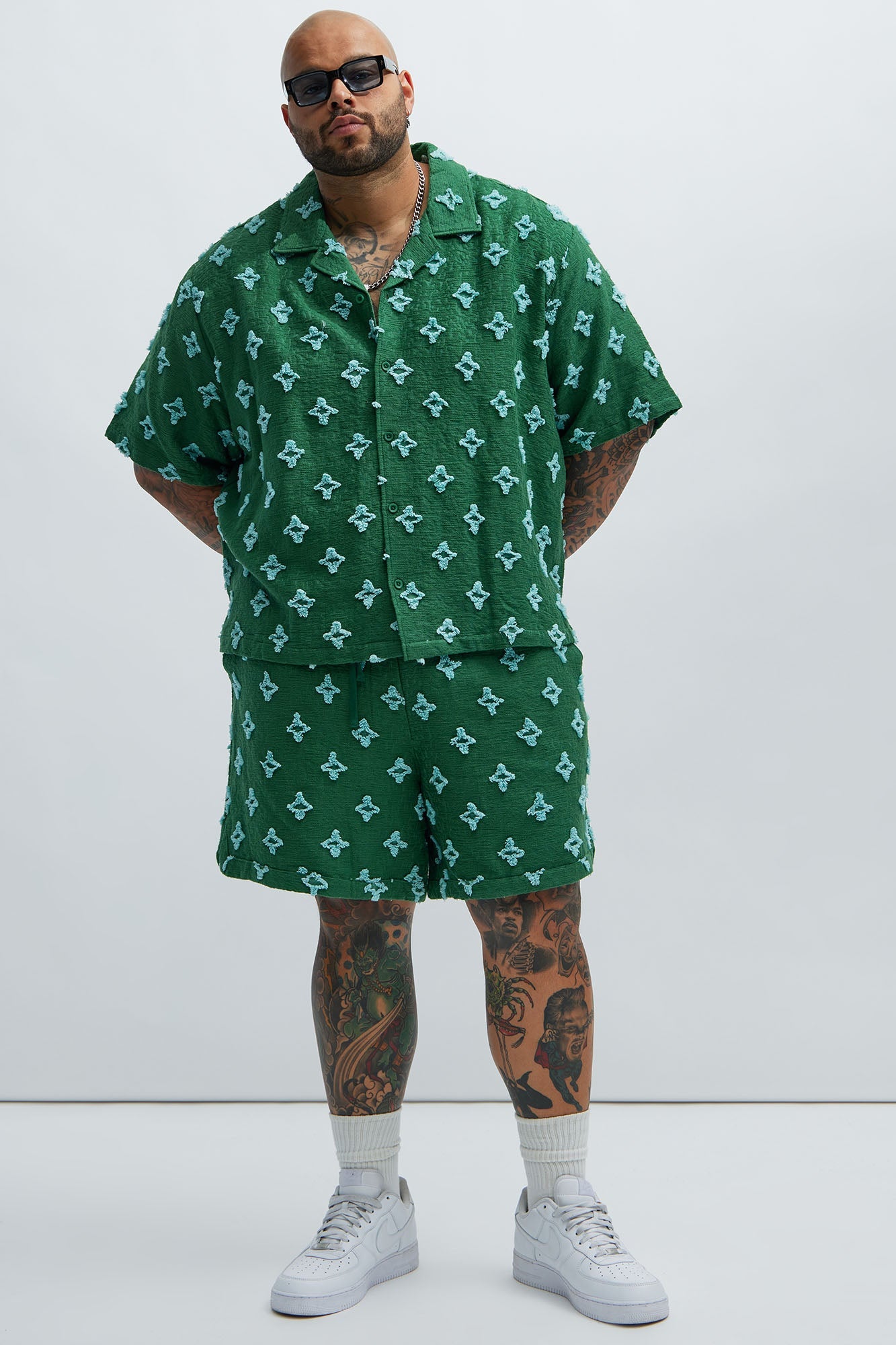 Cropped Starlet Shirt - Green