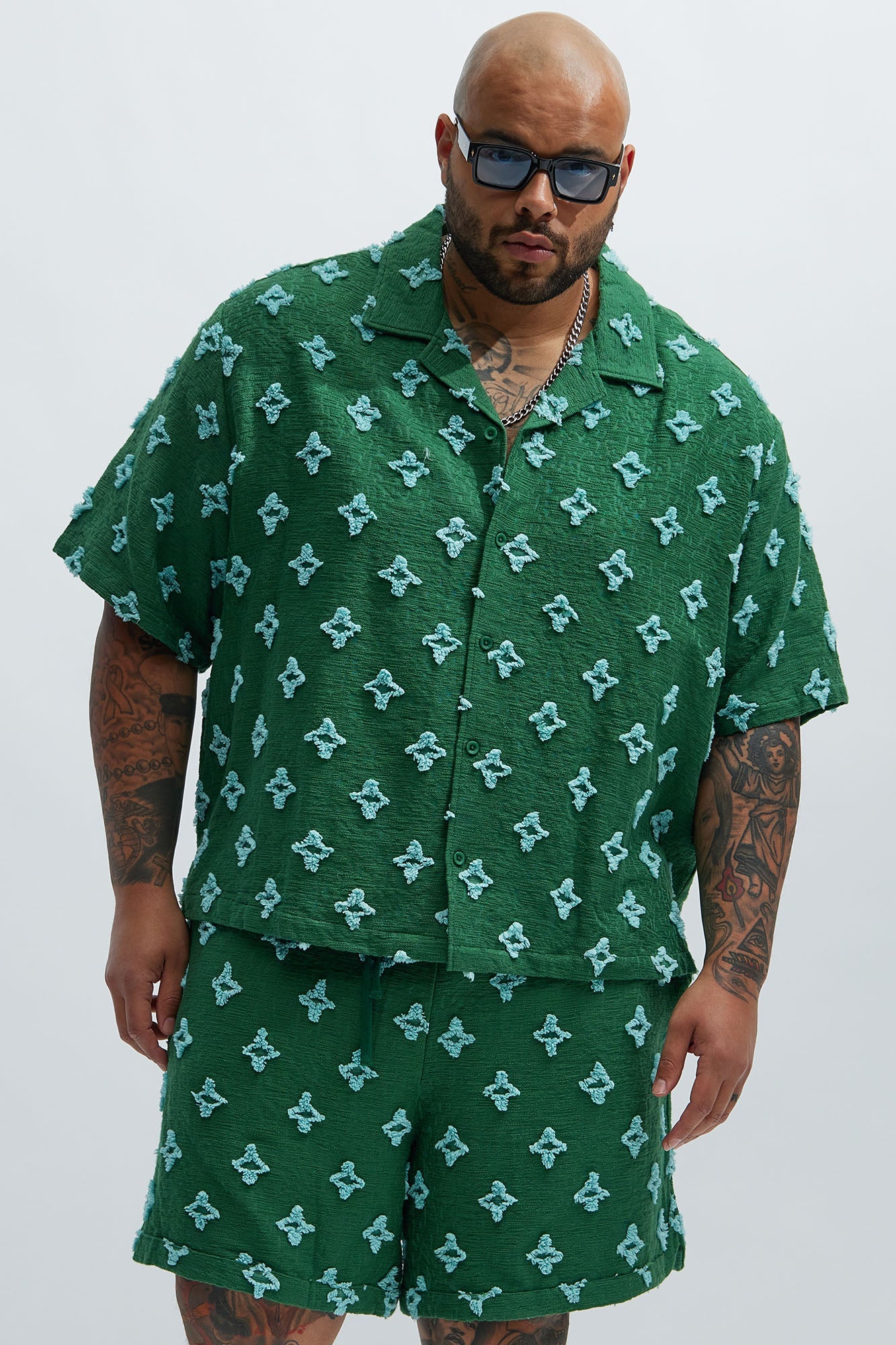 Cropped Starlet Shirt - Green