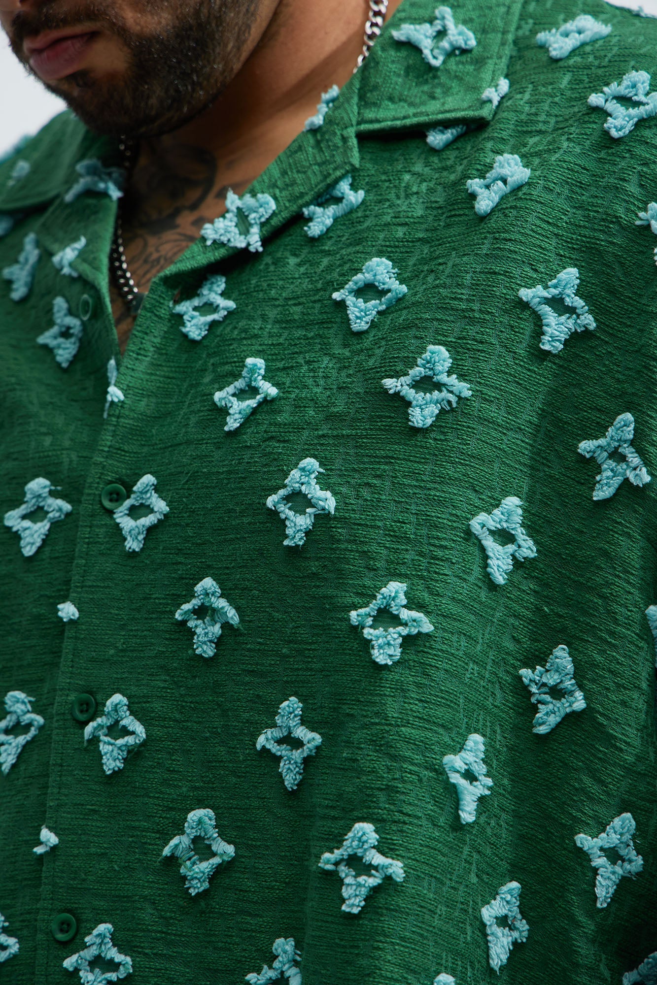 Cropped Starlet Shirt - Green