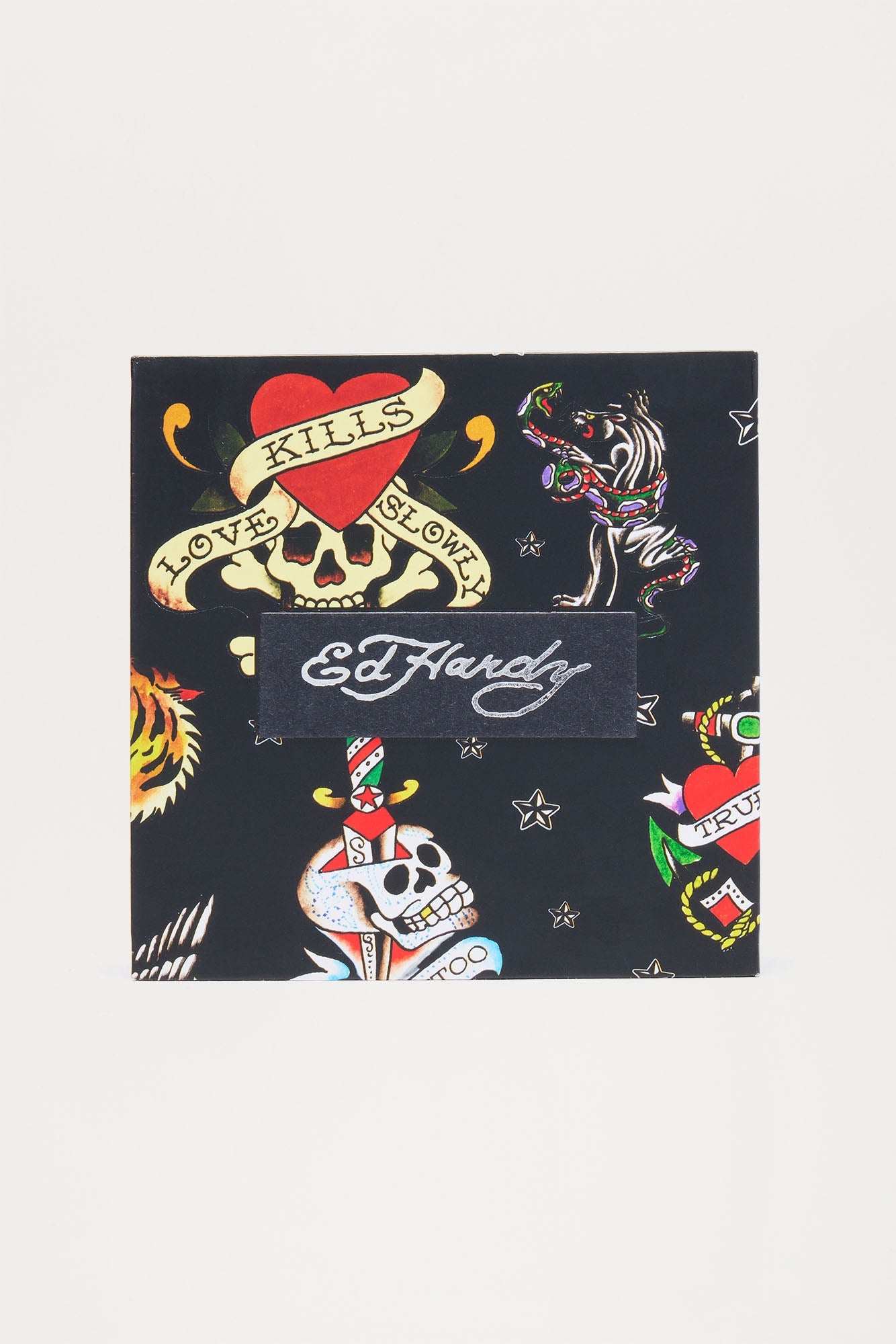 Ed Hardy Death Or Glory Metal Bracelet - Silver