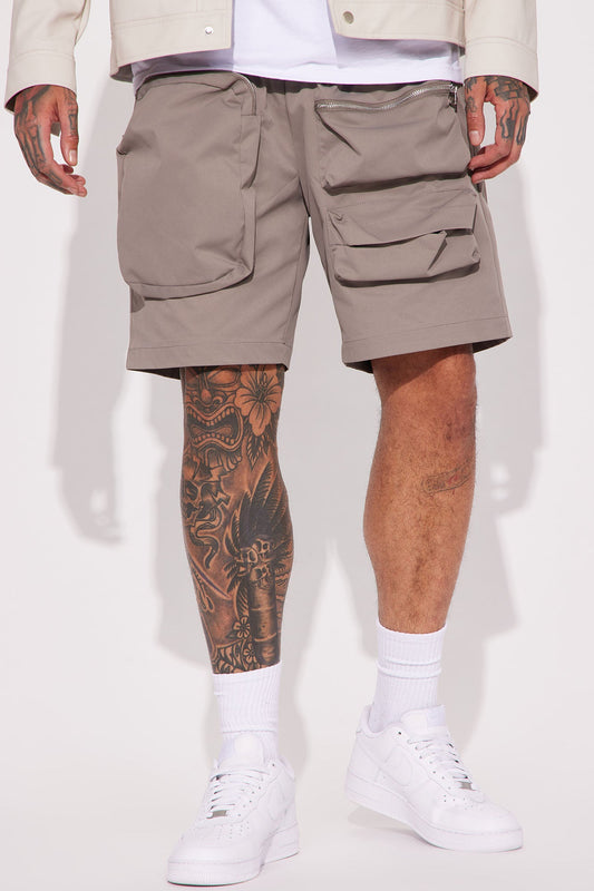 Starstruck Utility Cargo Shorts - Grey