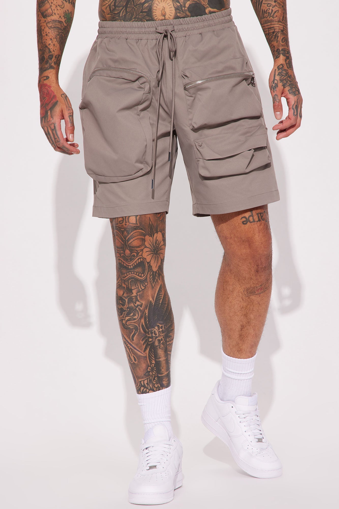 Starstruck Utility Cargo Shorts - Grey