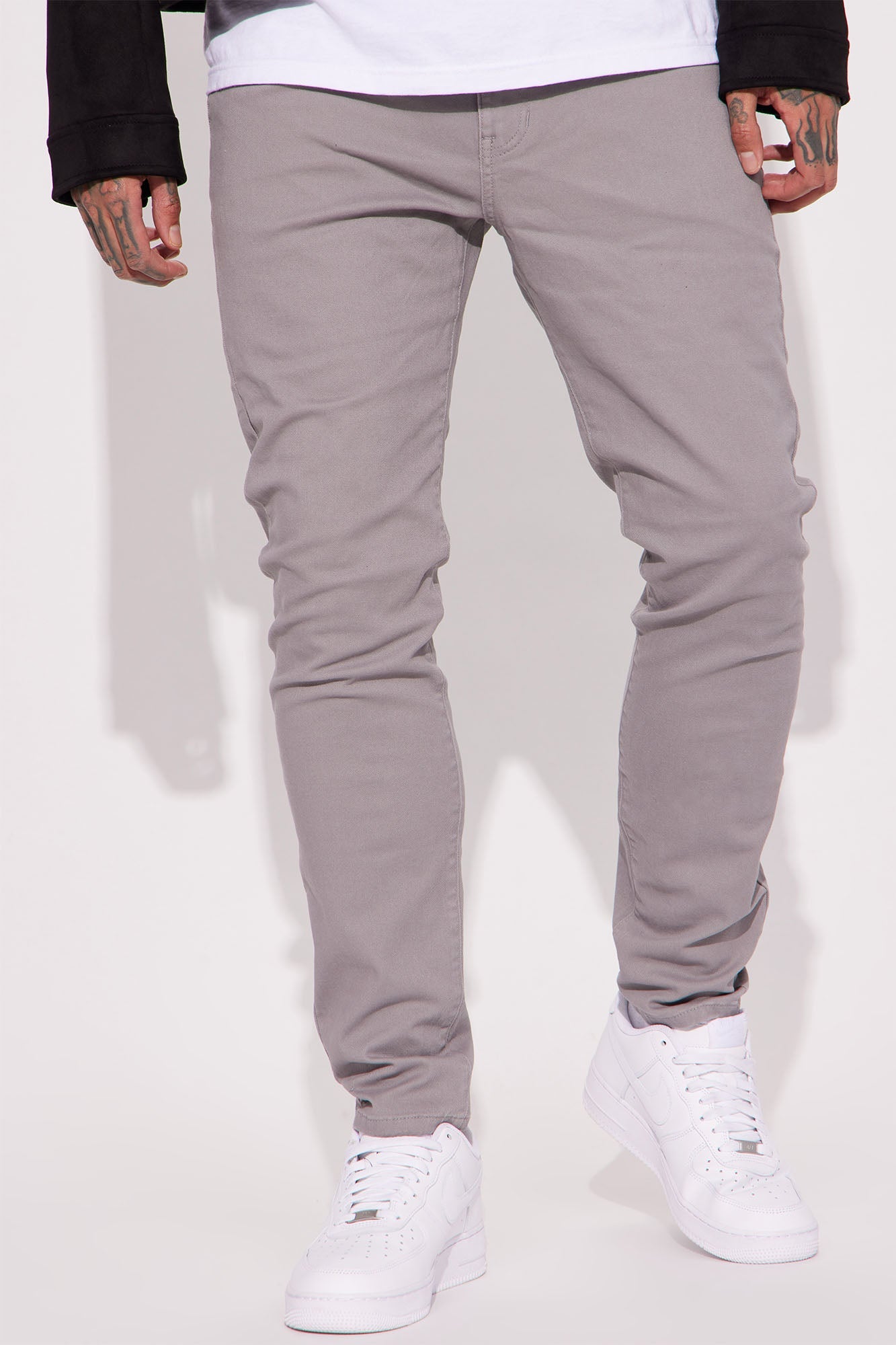 Mac Chino Skinny 5 Pocket Pants - Charcoal