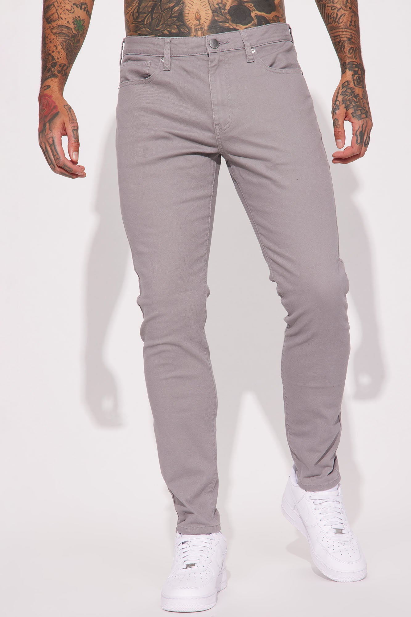 Mac Chino Skinny 5 Pocket Pants - Charcoal