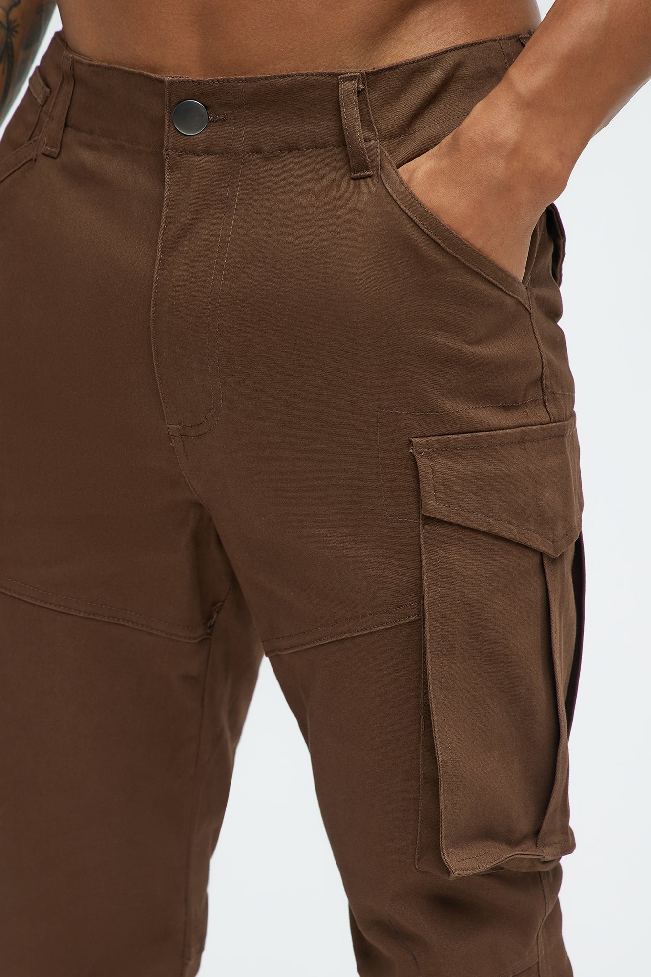 Summer Games Slim Cargo Pants - Brown