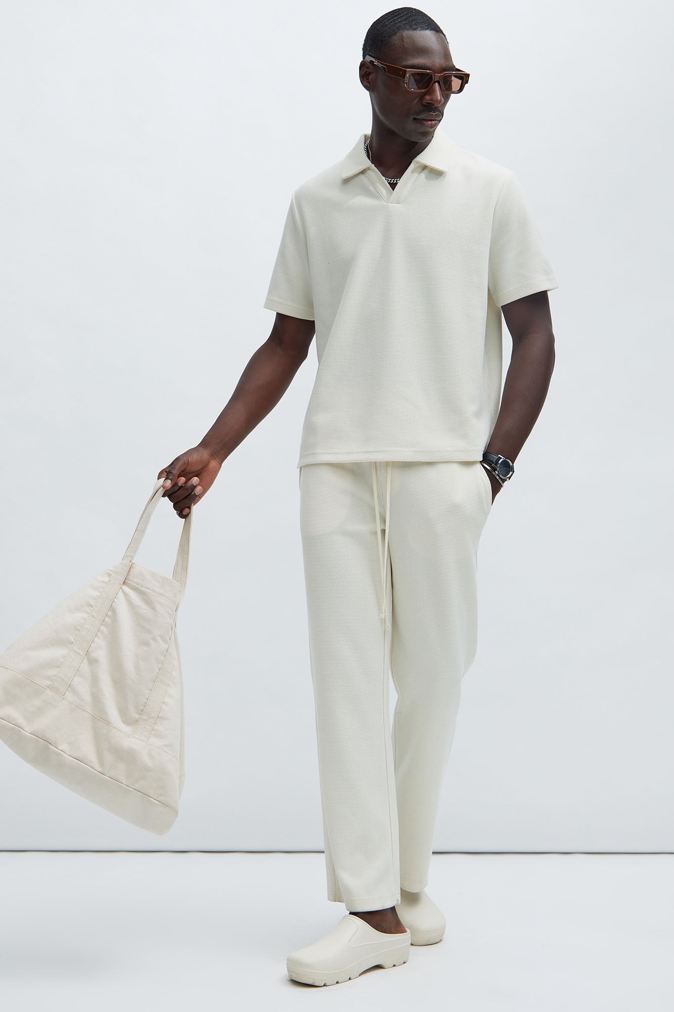 Cairo Textured Polo - Cream