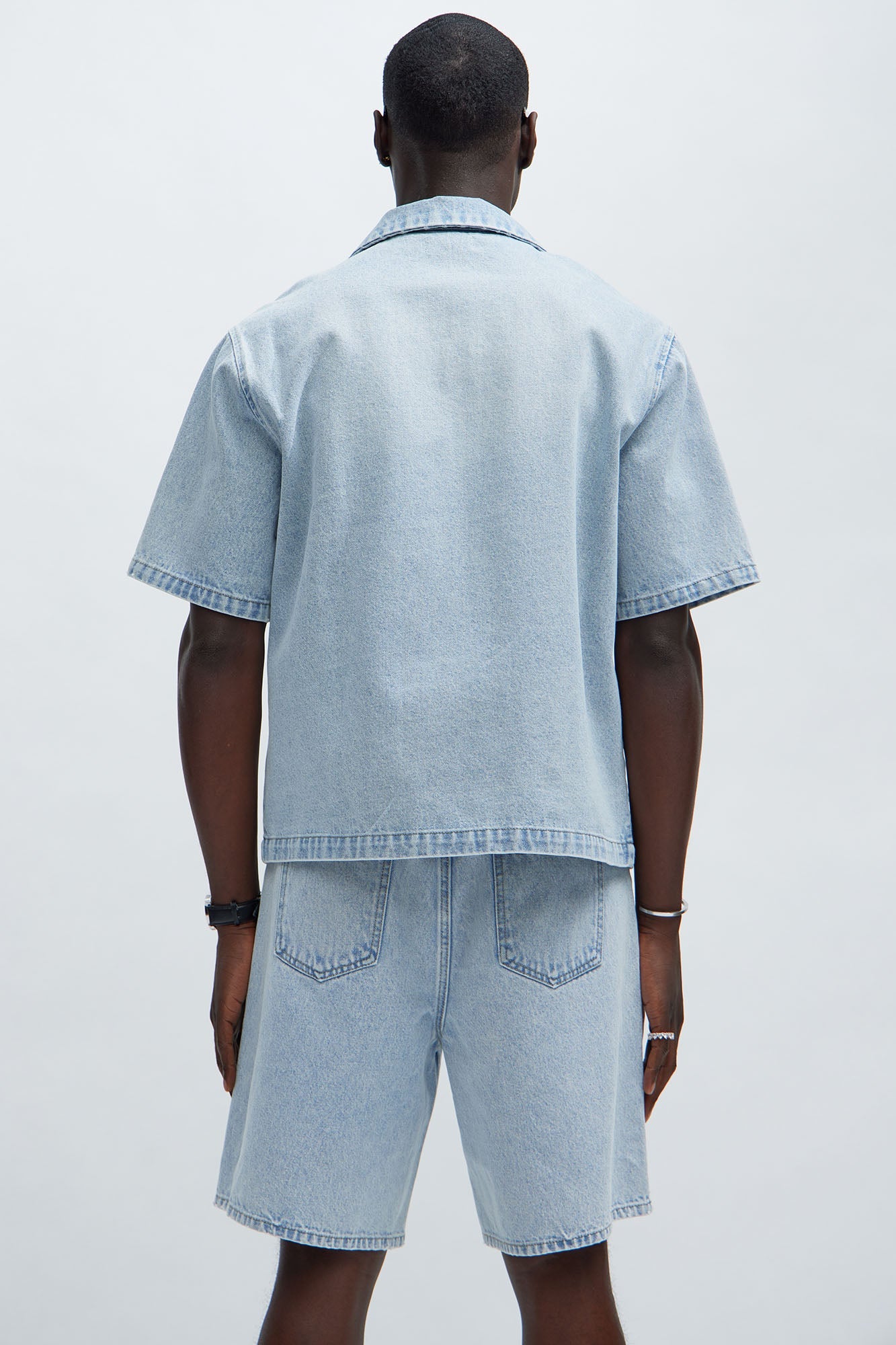 Colin True Denim Button Up Shirt - Light Blue Wash