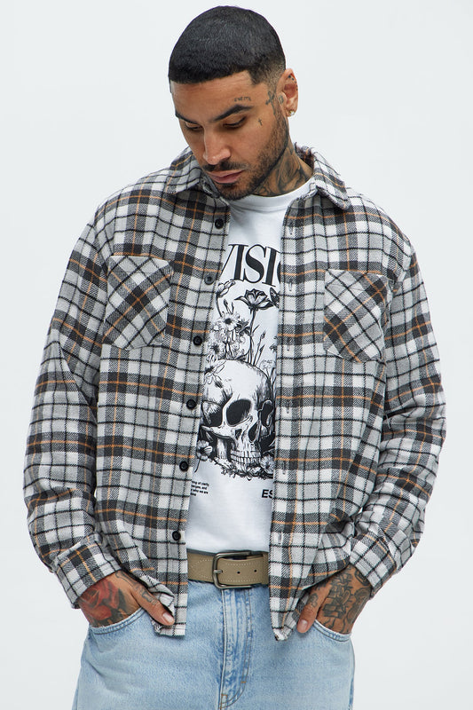 Gas Plaid Classic Flannel - Grey/combo