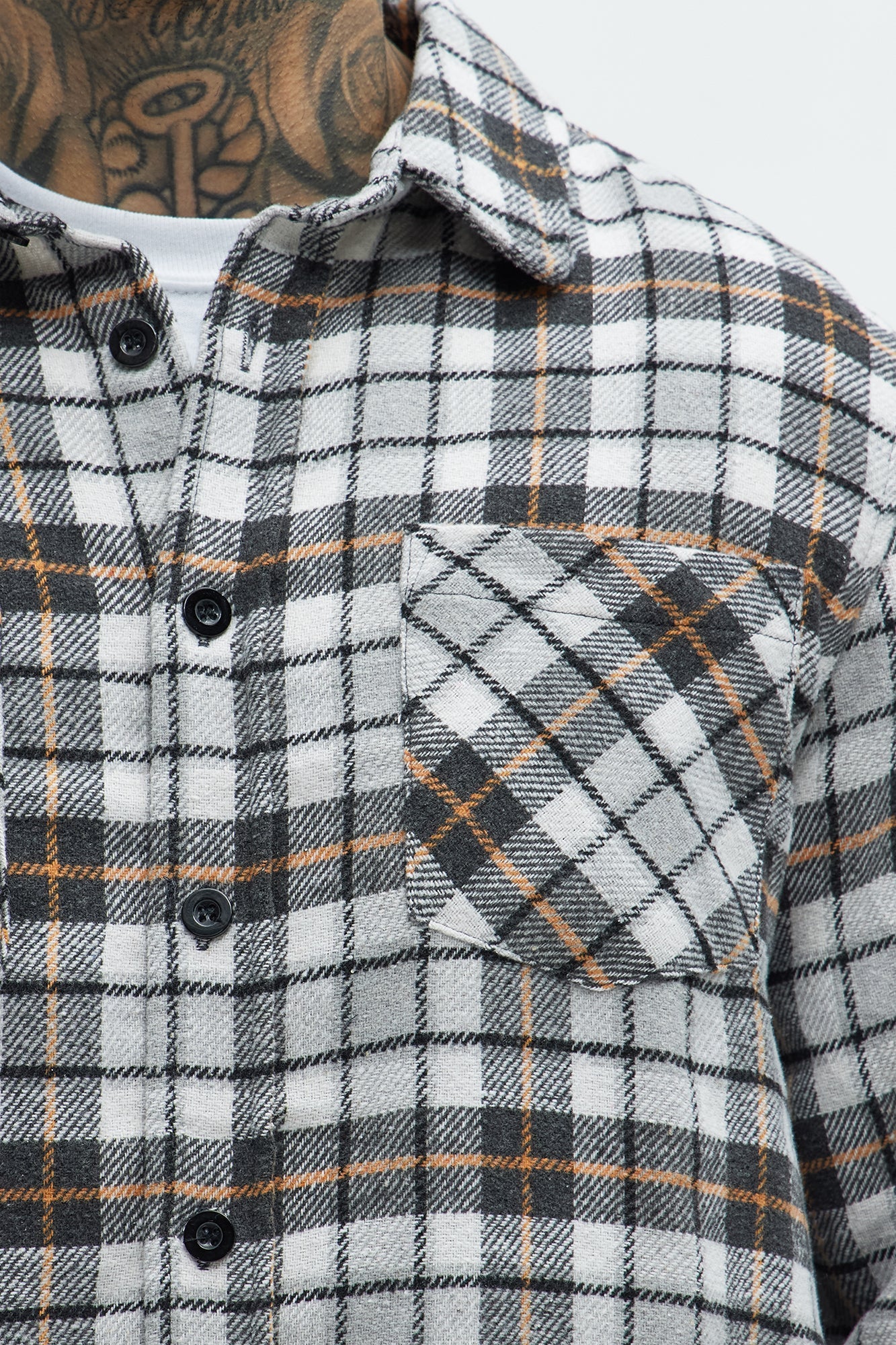 Gas Plaid Classic Flannel - Grey/combo