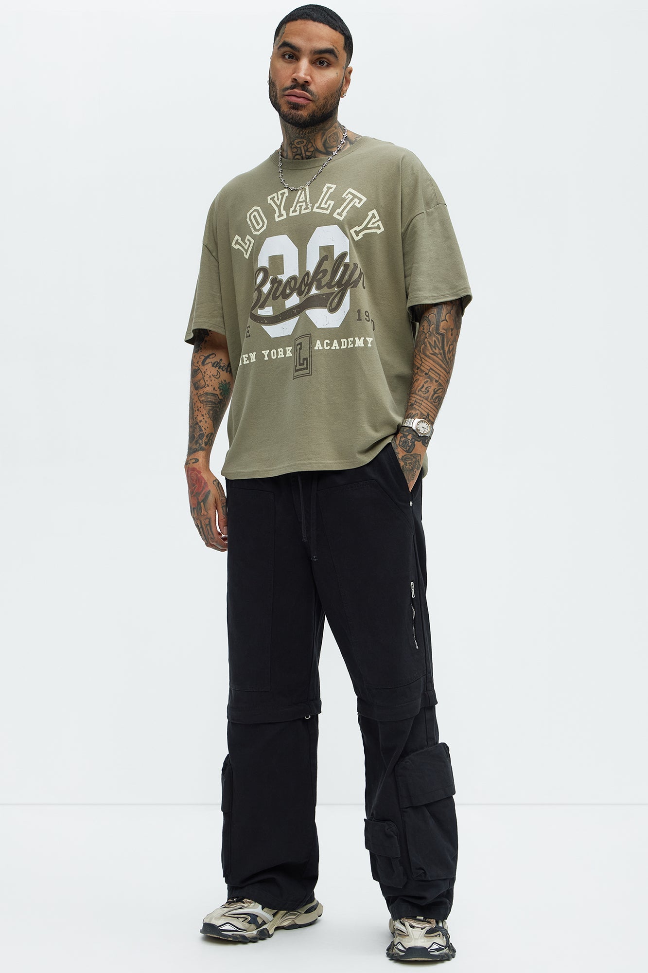 Brooklyn Loyalty Oversized Short Sleeve Tee - Olive