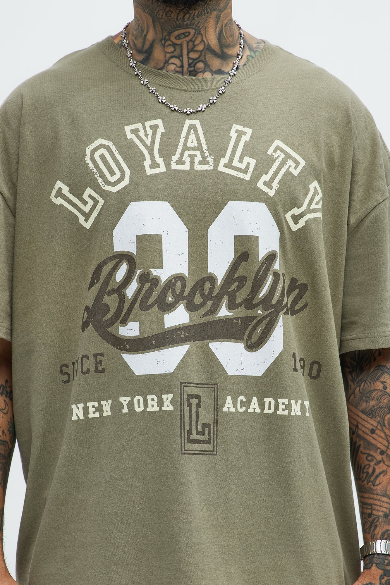 Brooklyn Loyalty Oversized Short Sleeve Tee - Olive