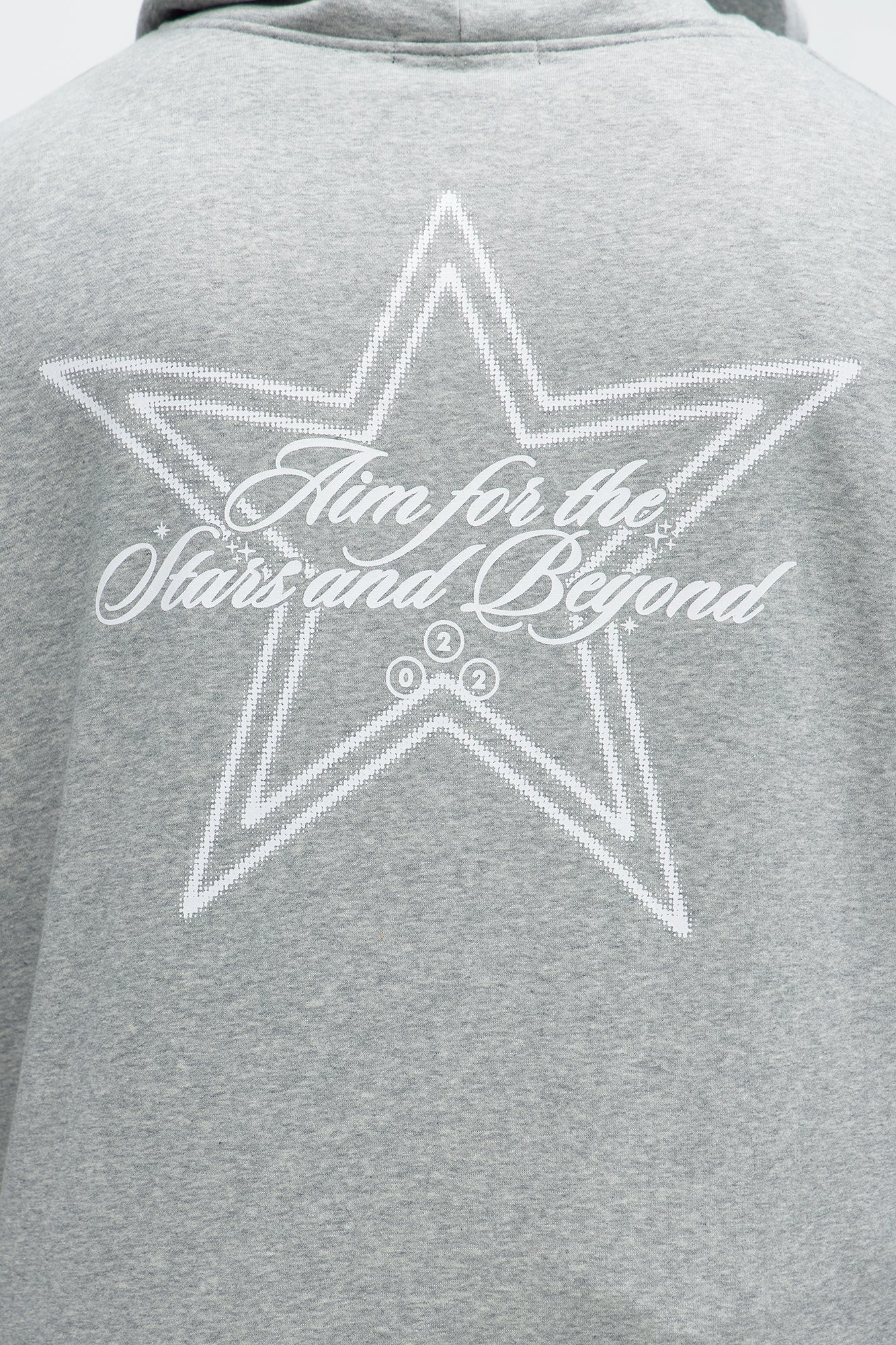 Aim For The Stars Zip Hoodie - Grey