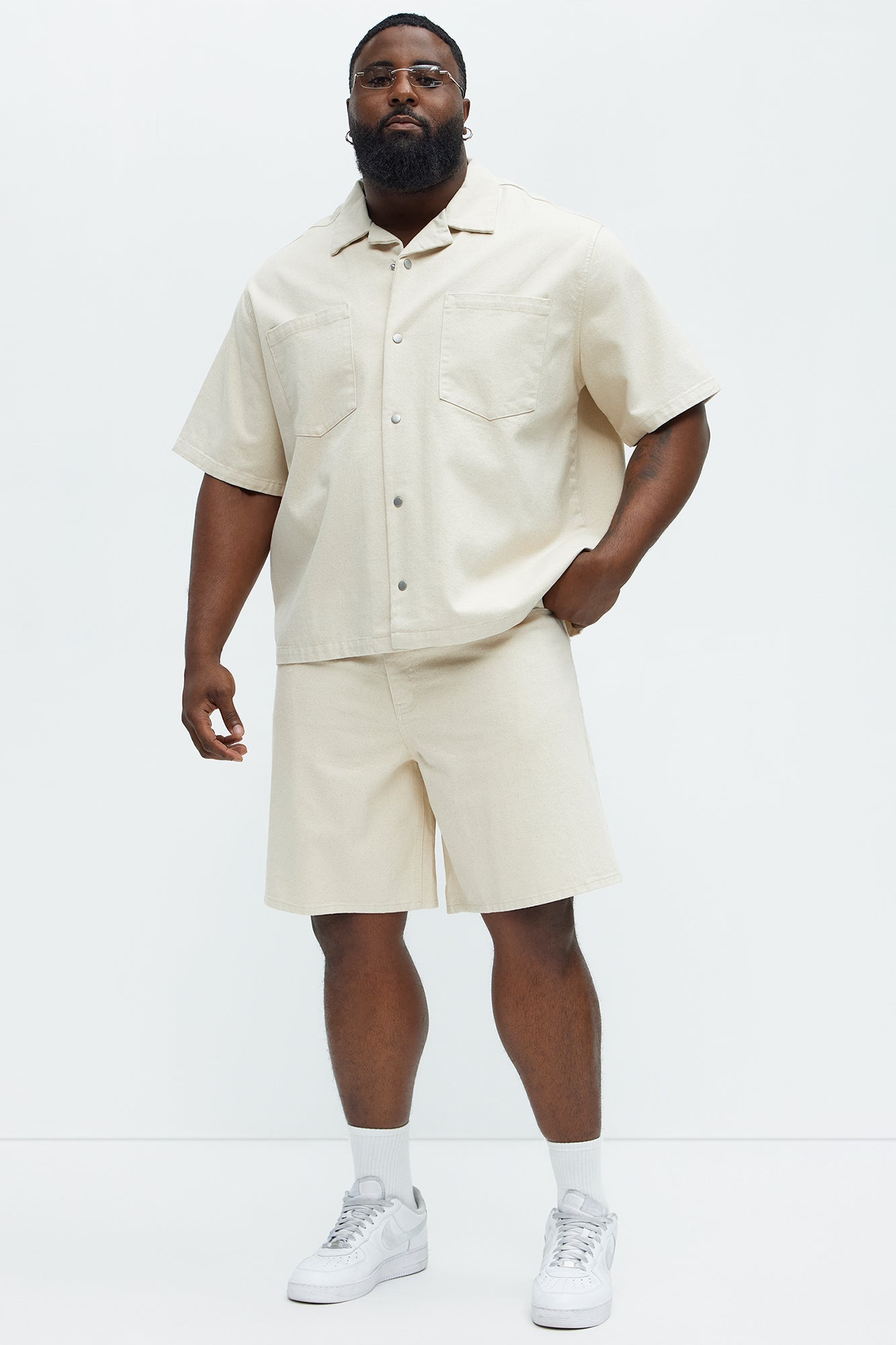 Colin True Denim Button Up Shirt - Sand