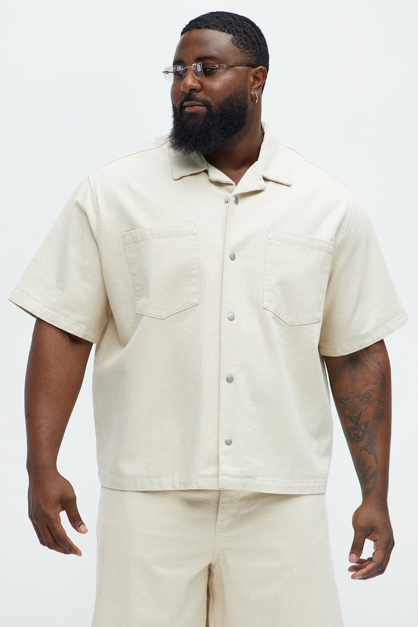 Colin True Denim Button Up Shirt - Sand