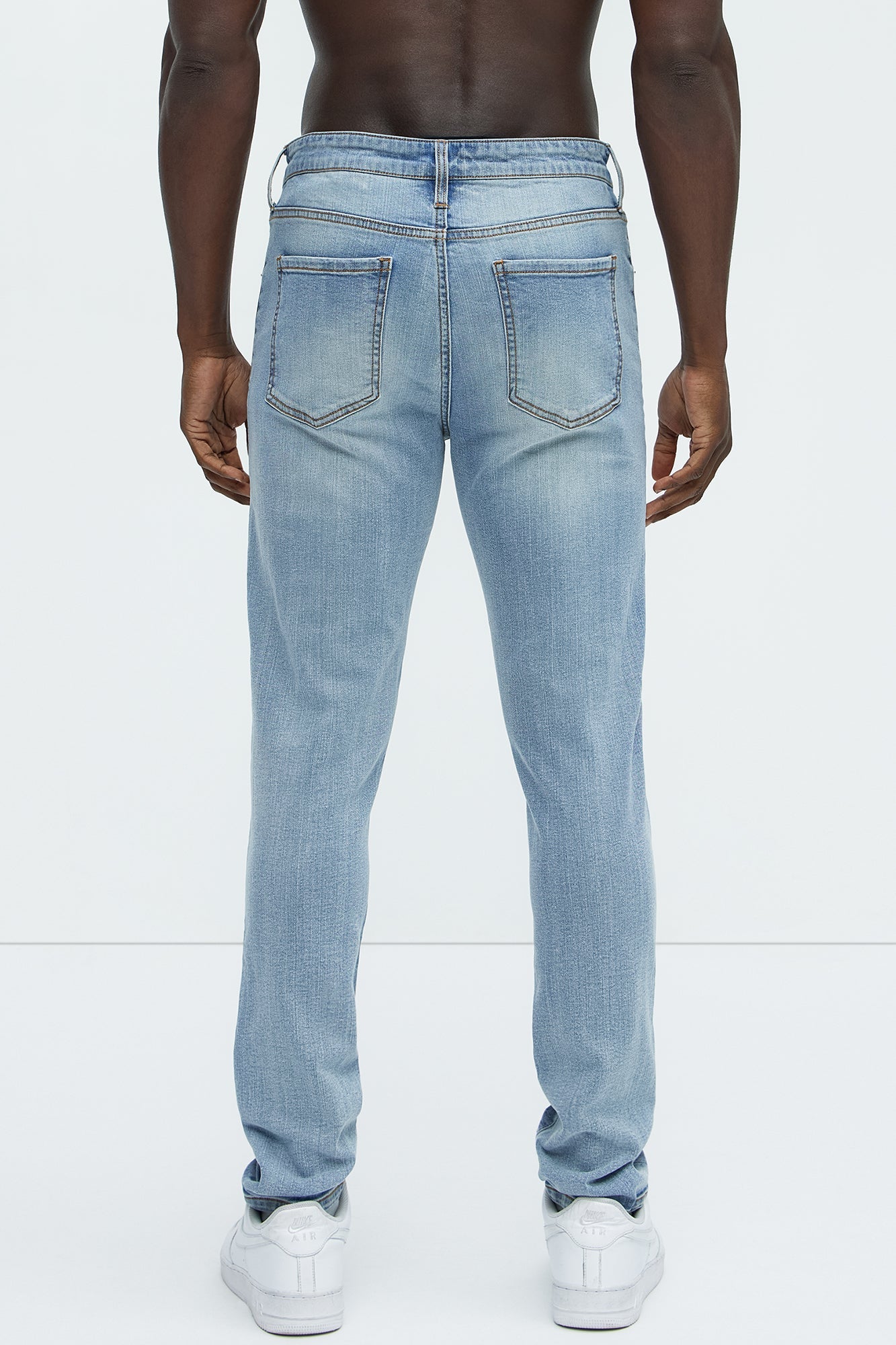 Through It Ripped Skinny Jeans - Vintage Blue Wash