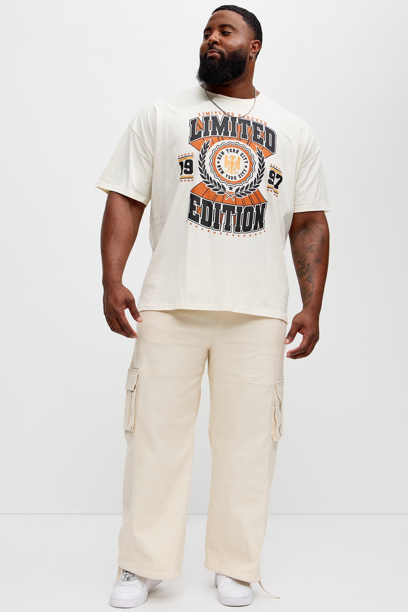 See You Now Baggy Cargo Pants - Cream