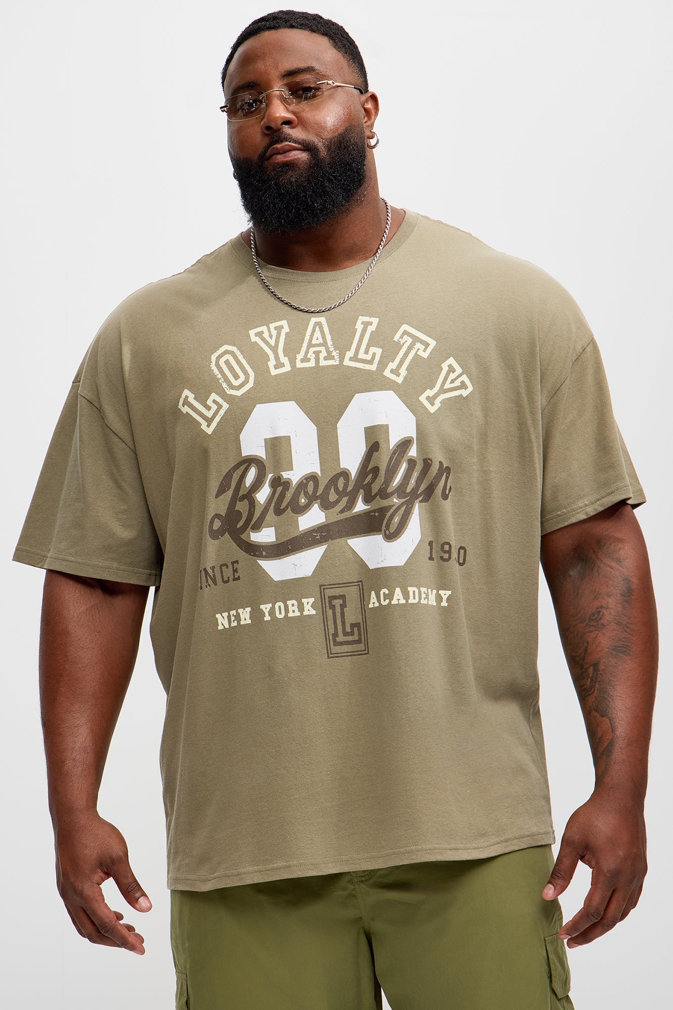 Brooklyn Loyalty Oversized Short Sleeve Tee - Olive