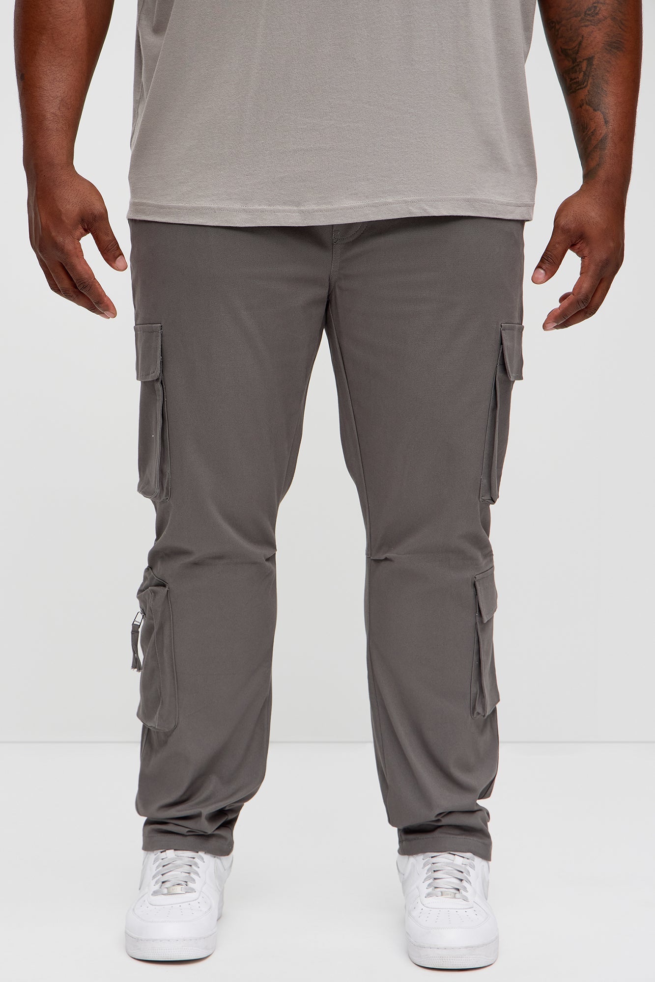 Stay On It Skinny Cargo Pants - Grey