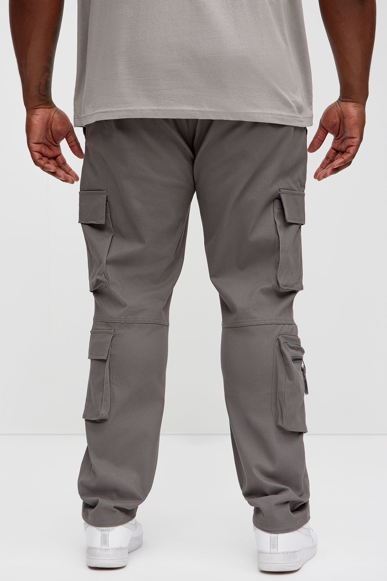 Stay On It Skinny Cargo Pants - Grey