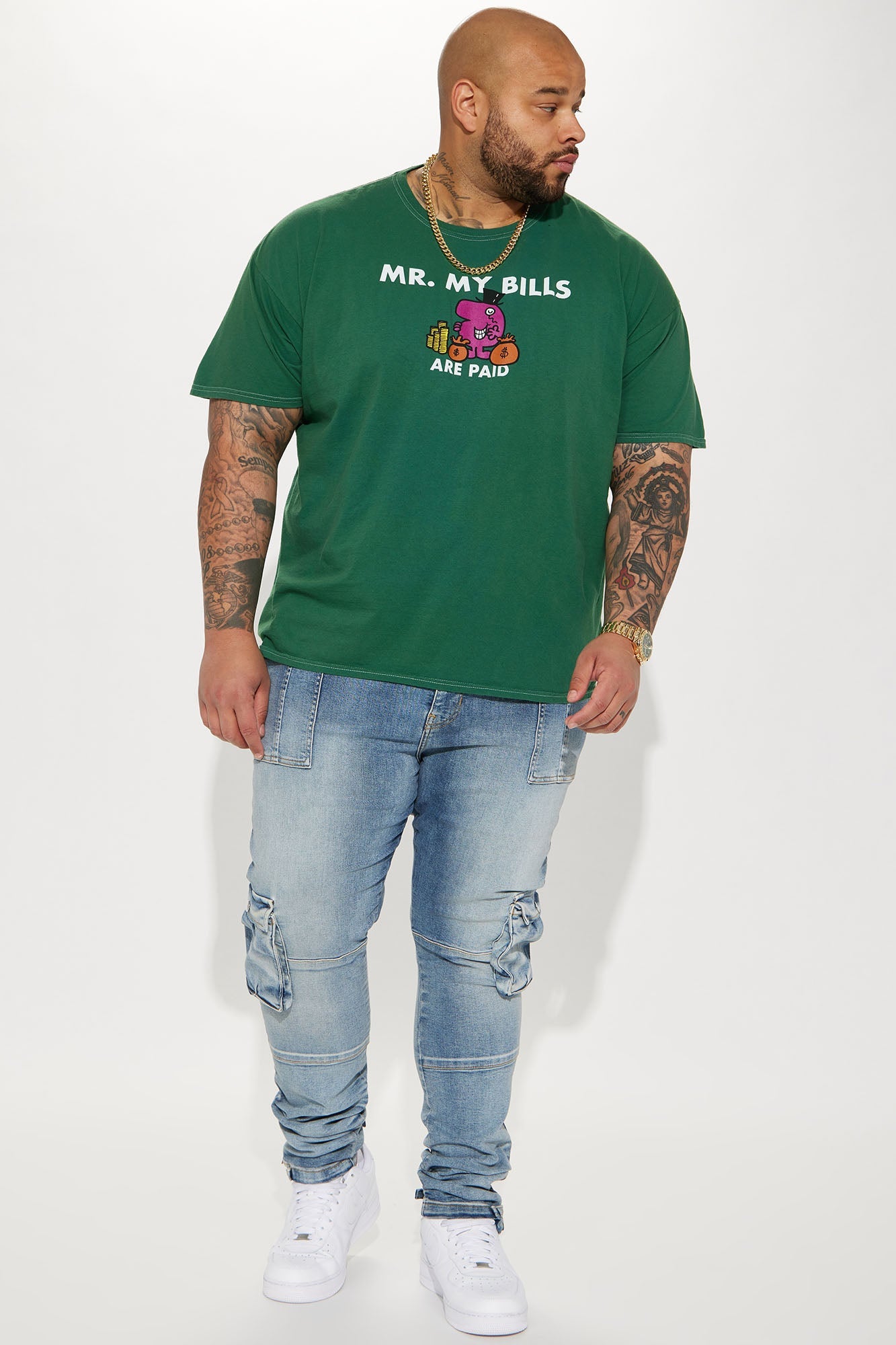 Out Of Control Stacked Skinny Jeans - Light Blue Wash