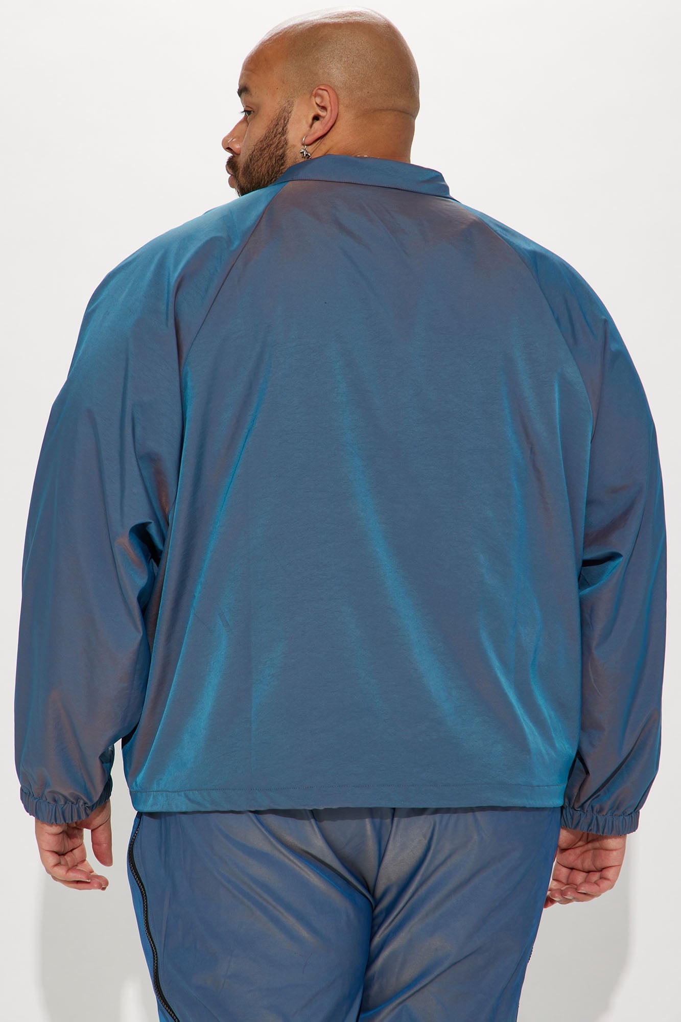 Stormy Iridescent Nylon Anorak - Blue