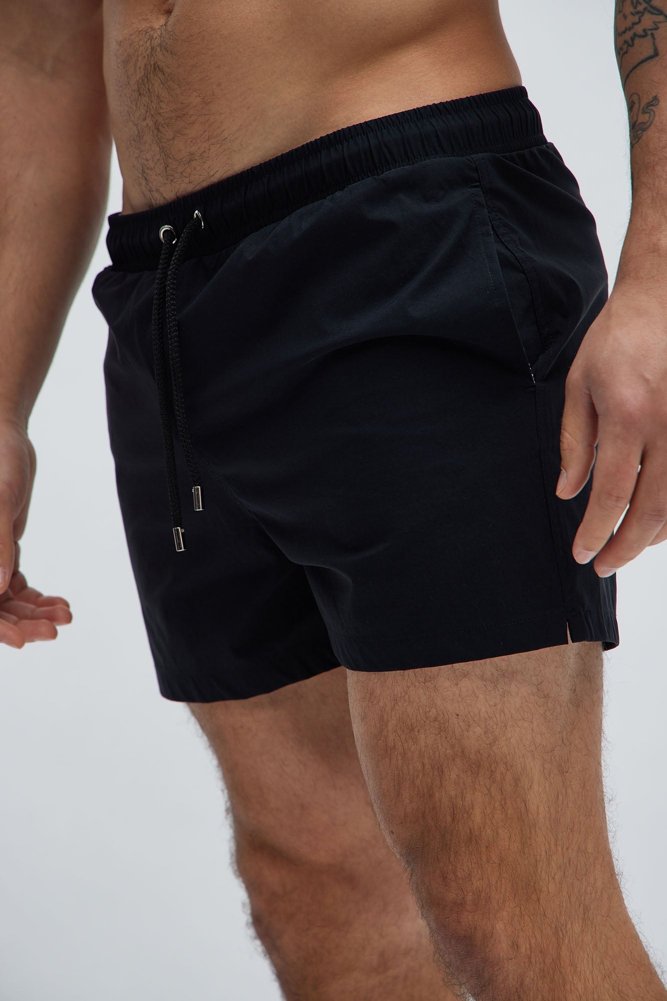 Montez Stretch Swim Trunk 4″ - Black