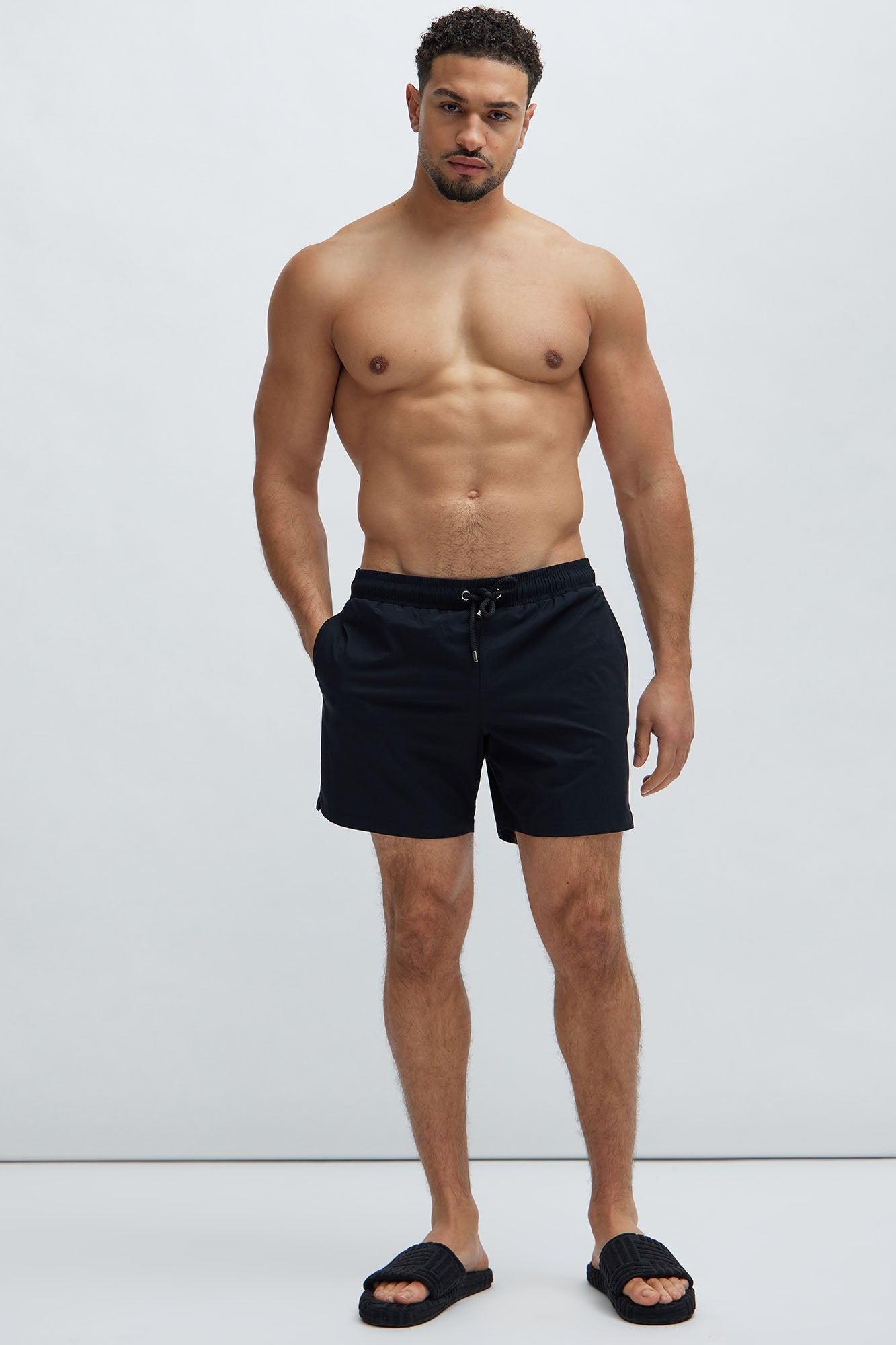 Montez Stretch Swim Trunk 6″ - Black