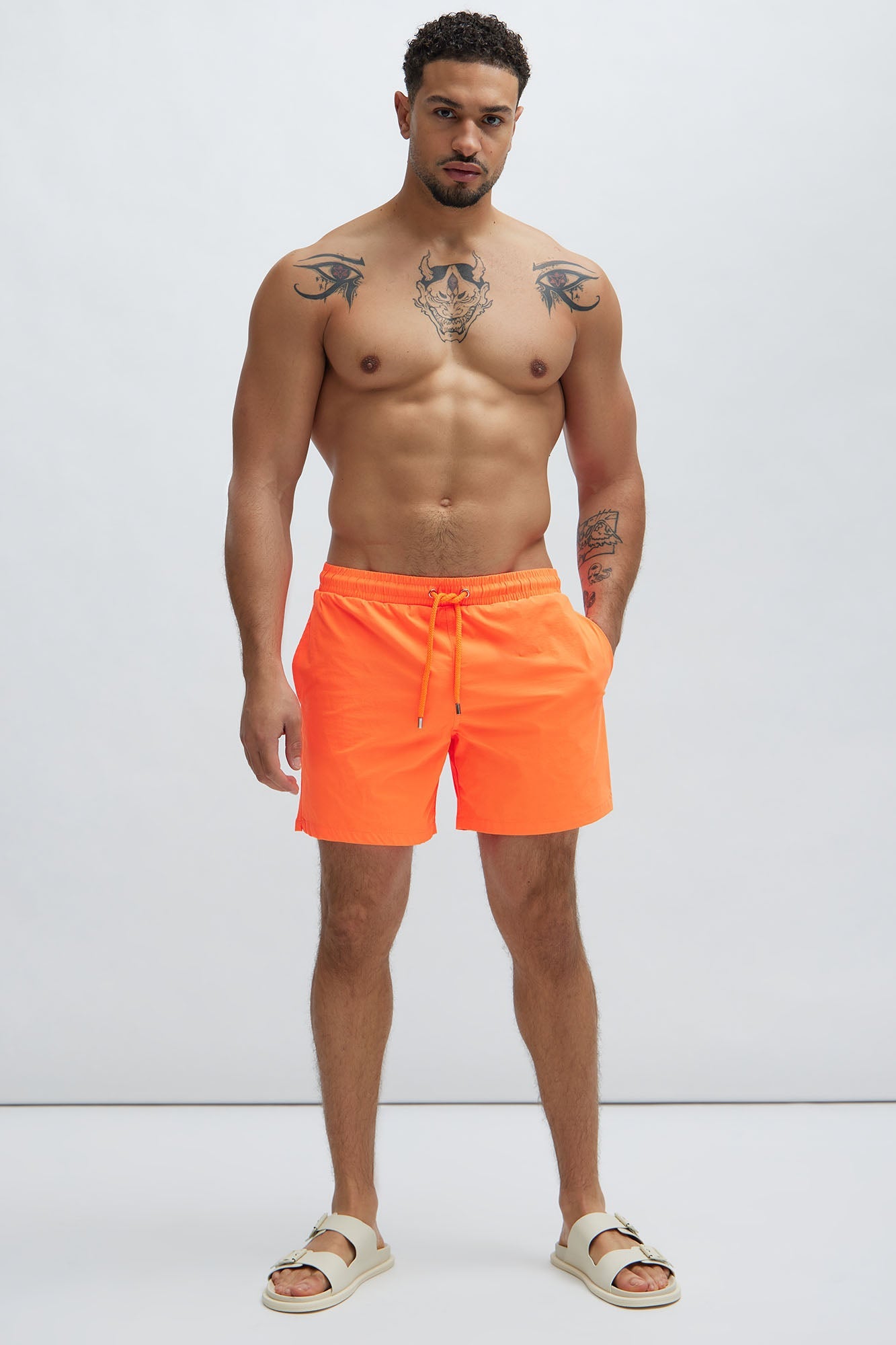 Montez Stretch Swim Trunk 6″ - Orange